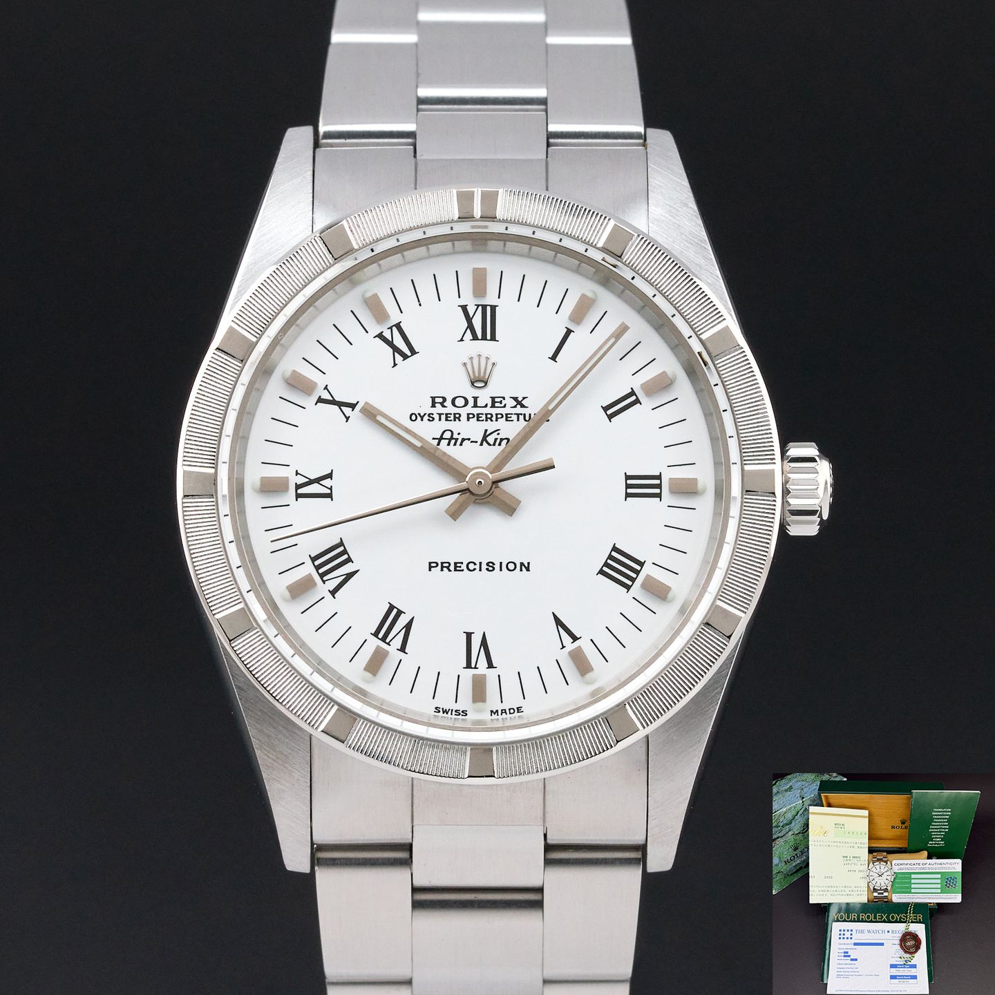 Rolex Air-King 14010 (2001) - 34mm Staal (1/8)