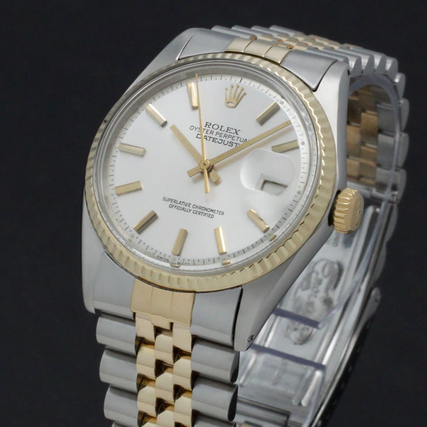 Rolex Datejust 1601 (1974) - Zilver wijzerplaat 36mm Goud/Staal (6/7)