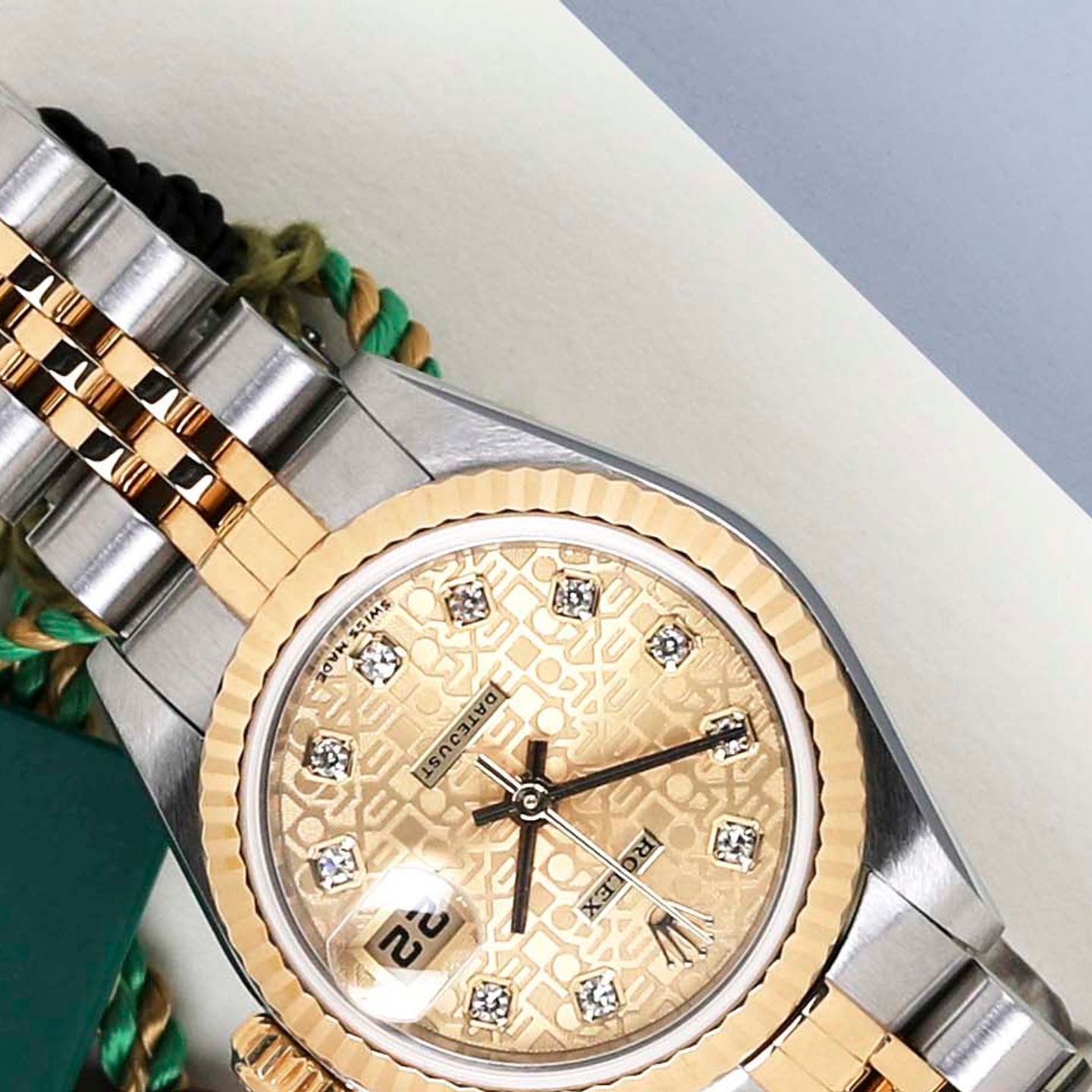 Rolex Lady-Datejust 79173 (2001) - Champagne dial 26 mm Gold/Steel case (4/8)