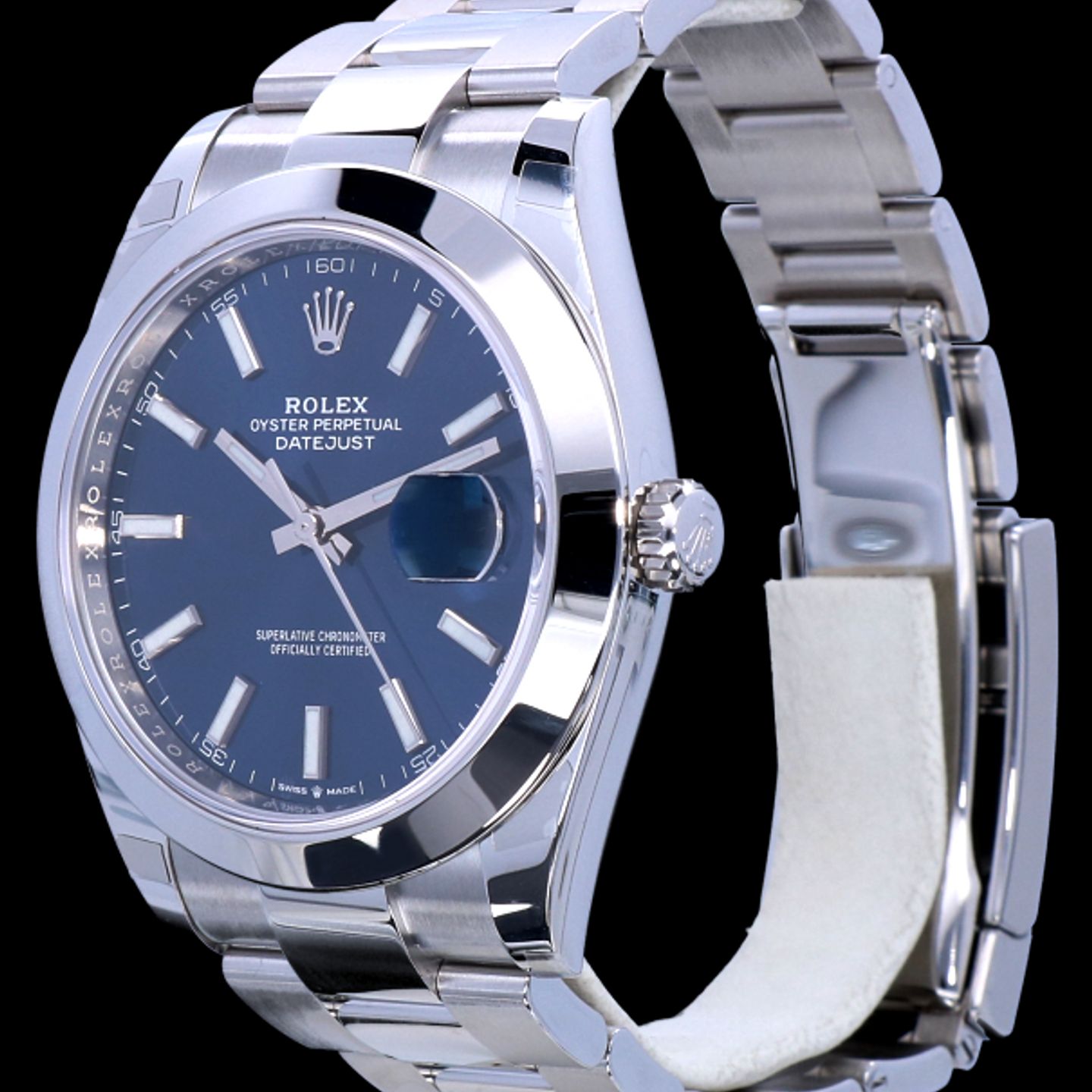 Rolex Datejust 41 126300 (2022) - Blue dial 41 mm Steel case (3/8)