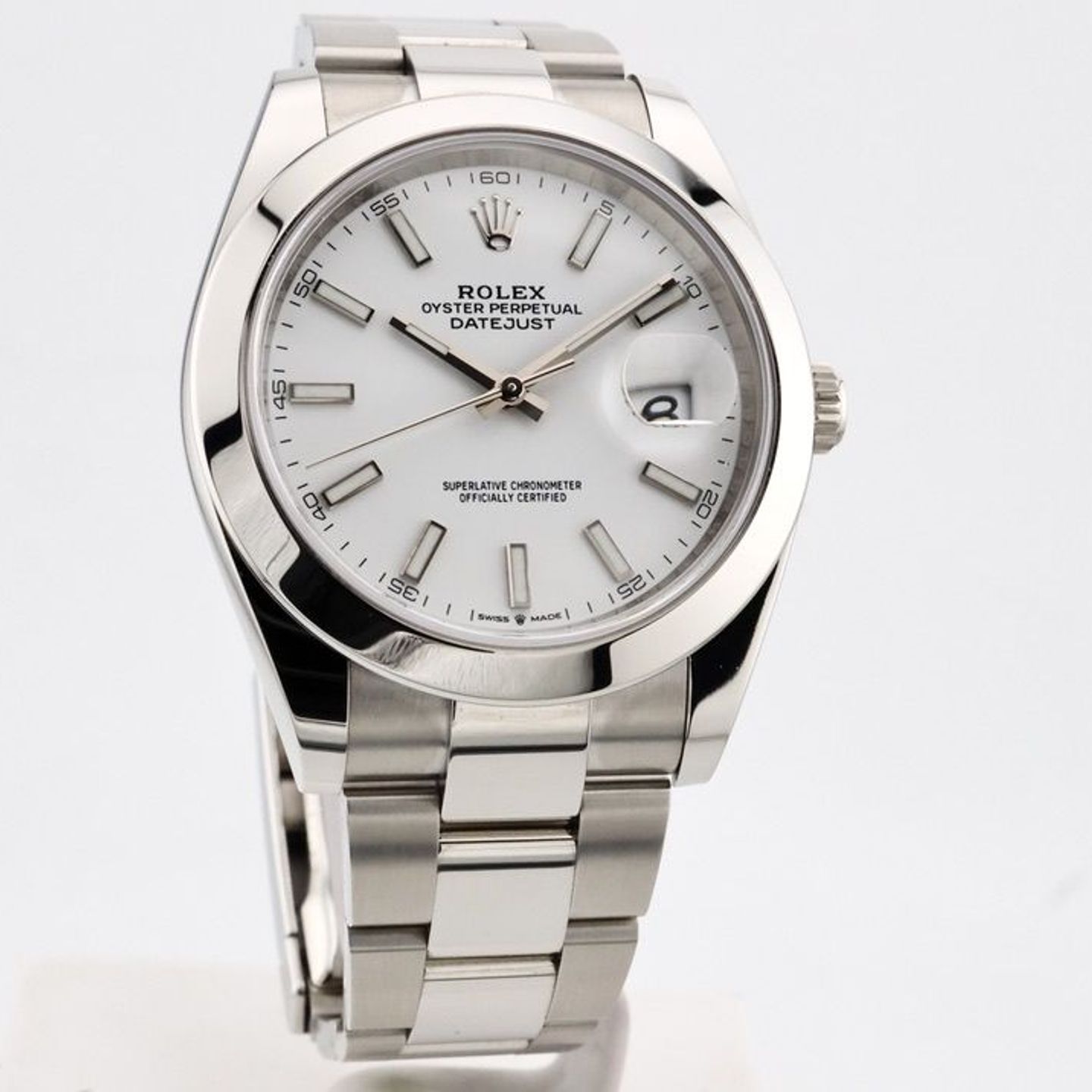 Rolex Datejust 41 126300 (2023) - White dial 41 mm Steel case (1/8)