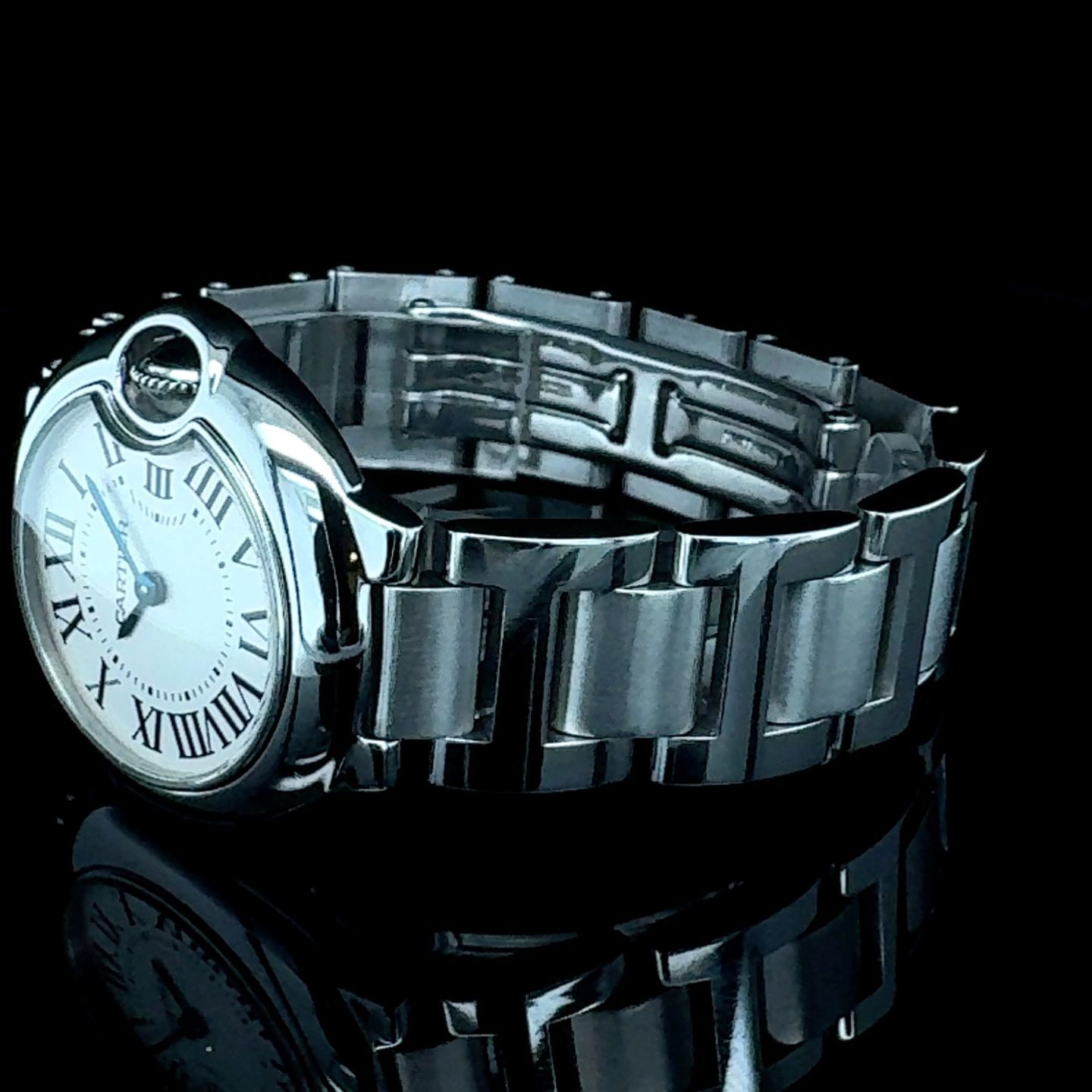 Cartier Ballon Bleu 28mm 3009 (2011) - White dial 28 mm Steel case (6/8)