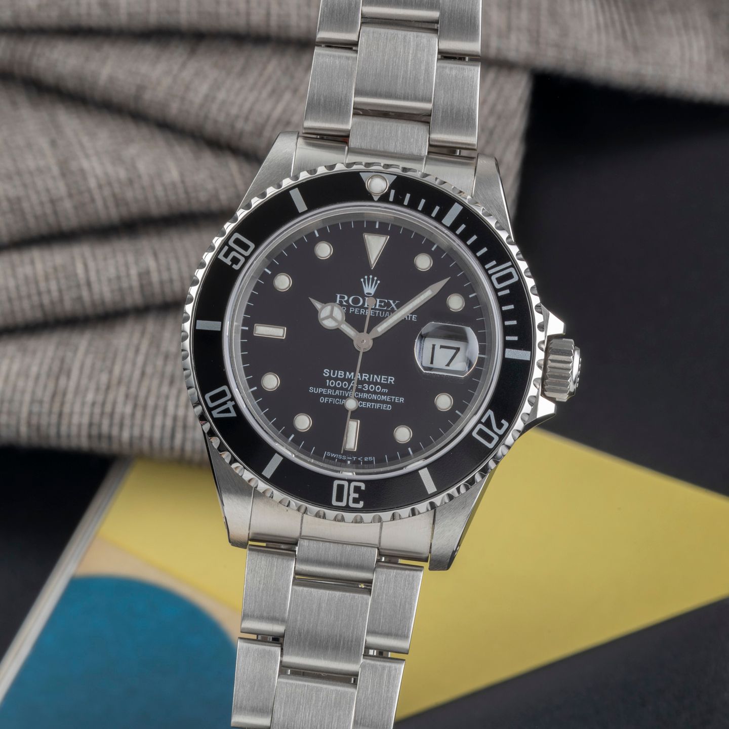 Rolex Submariner Date 16610 (1991) - Black dial 40 mm Steel case (3/8)