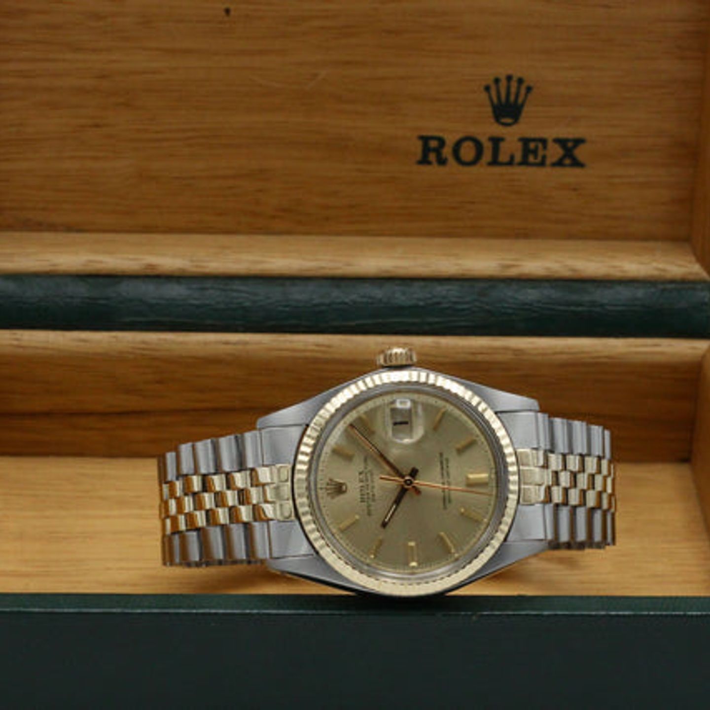 Rolex Datejust 1601 (1973) - Goud wijzerplaat 36mm Goud/Staal (3/7)
