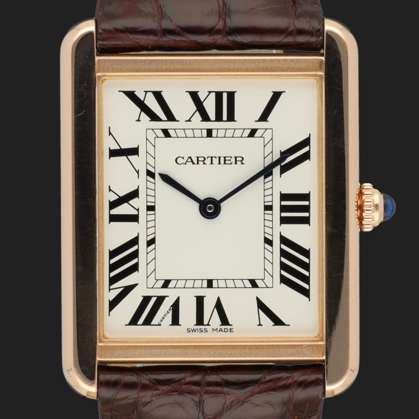 Cartier Tank Solo W5200025 (2018) - Silver dial 35 mm Rose Gold case (3/8)