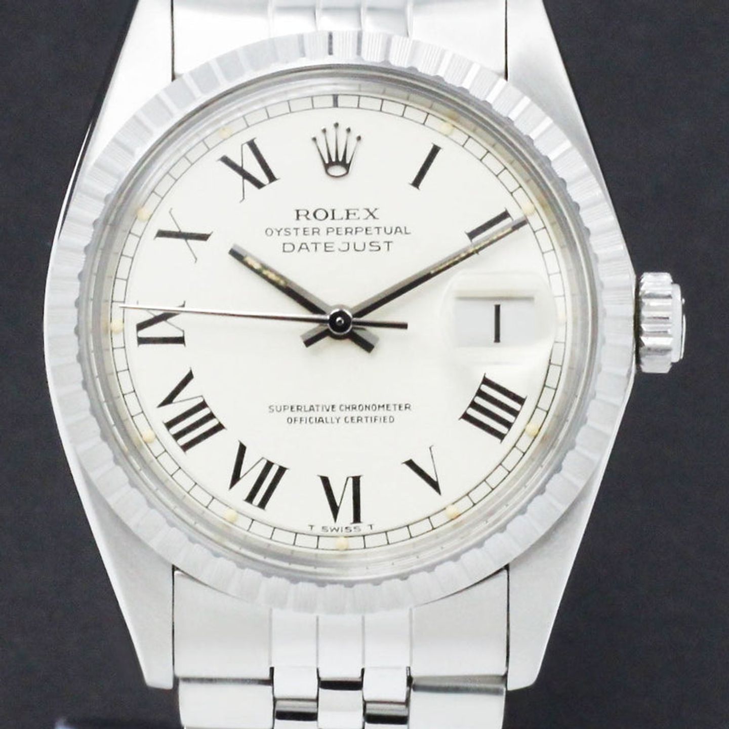Rolex Datejust 1603 (1975) - White dial 36 mm Steel case (1/8)