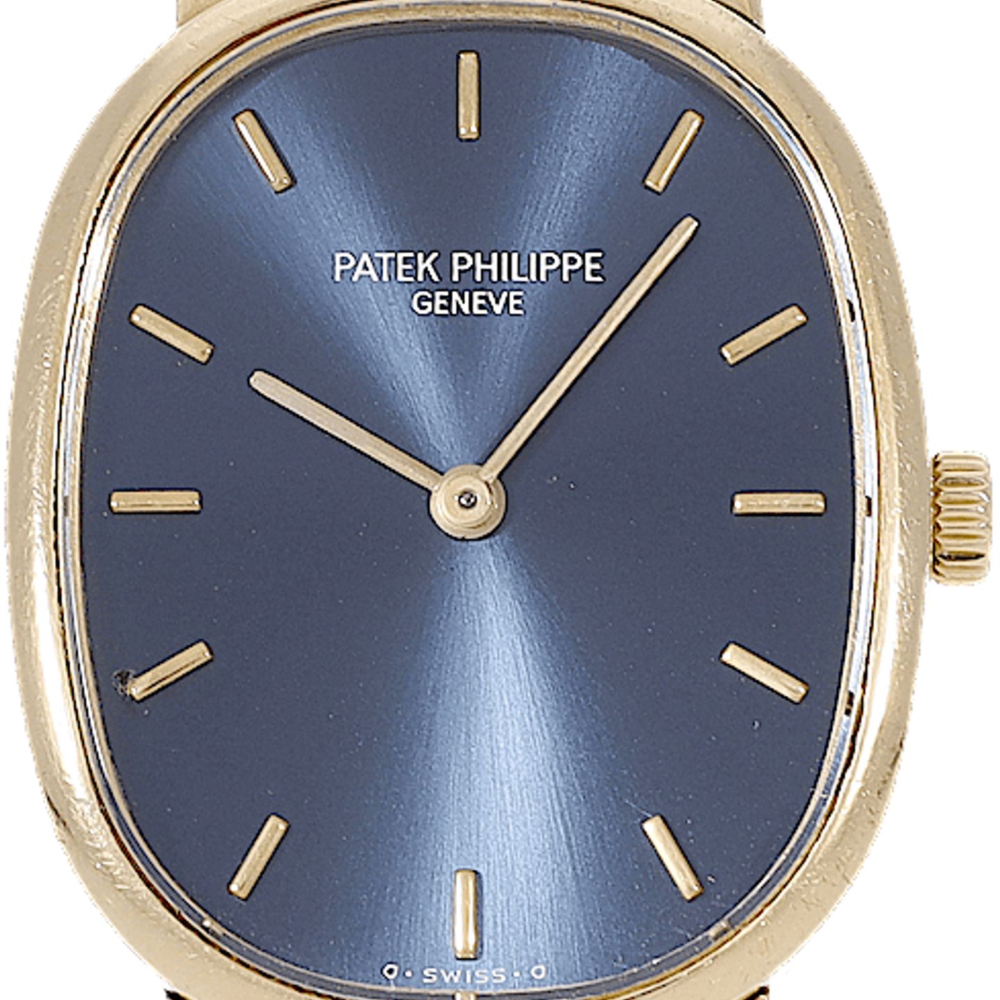 Patek Philippe Golden Ellipse 3948 (Unknown (random serial)) - Blue dial 28 mm Yellow Gold case (1/3)