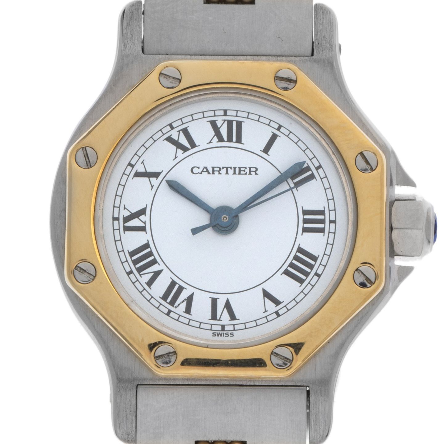 Cartier Santos 187903 (1985) - White dial 25 mm Steel case (1/8)