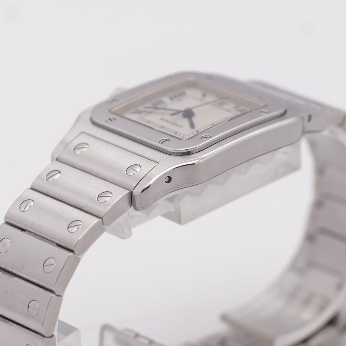 Cartier Santos Galbée 1564 (2010) - White dial 29 mm Steel case (7/8)