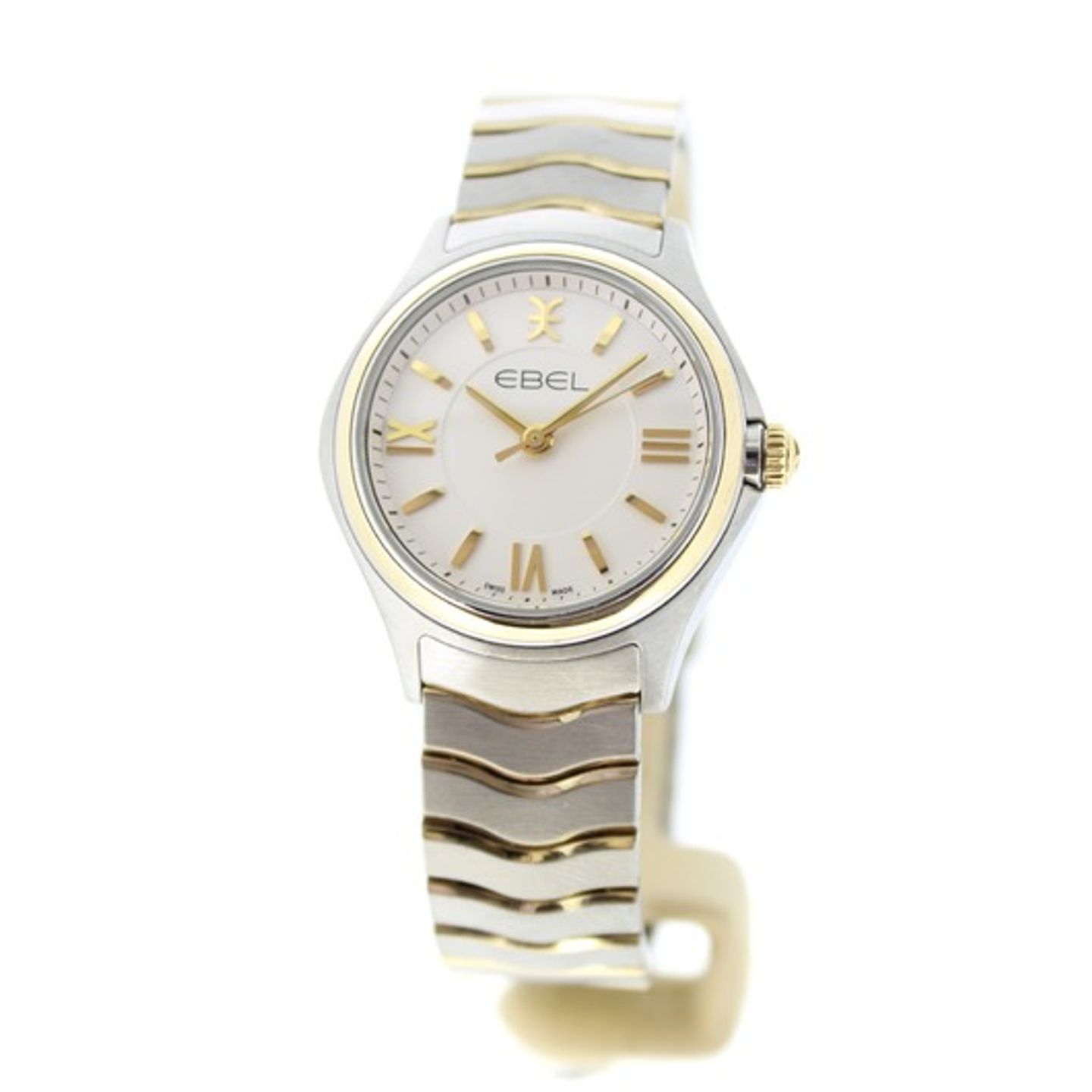 Ebel Wave 1216375 (Unknown (random serial)) - White dial 30 mm Gold/Steel case (4/7)