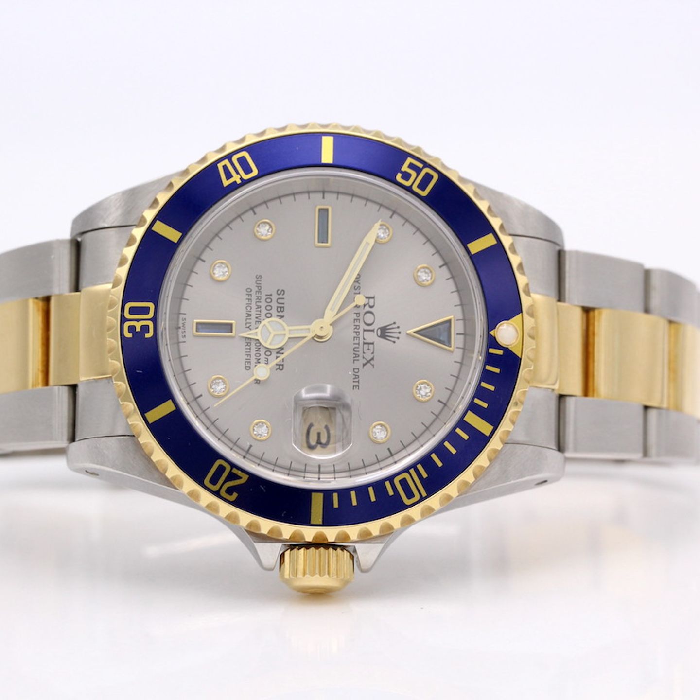 Rolex Submariner Date 16613 (1999) - Champagne dial 40 mm Gold/Steel case (5/8)