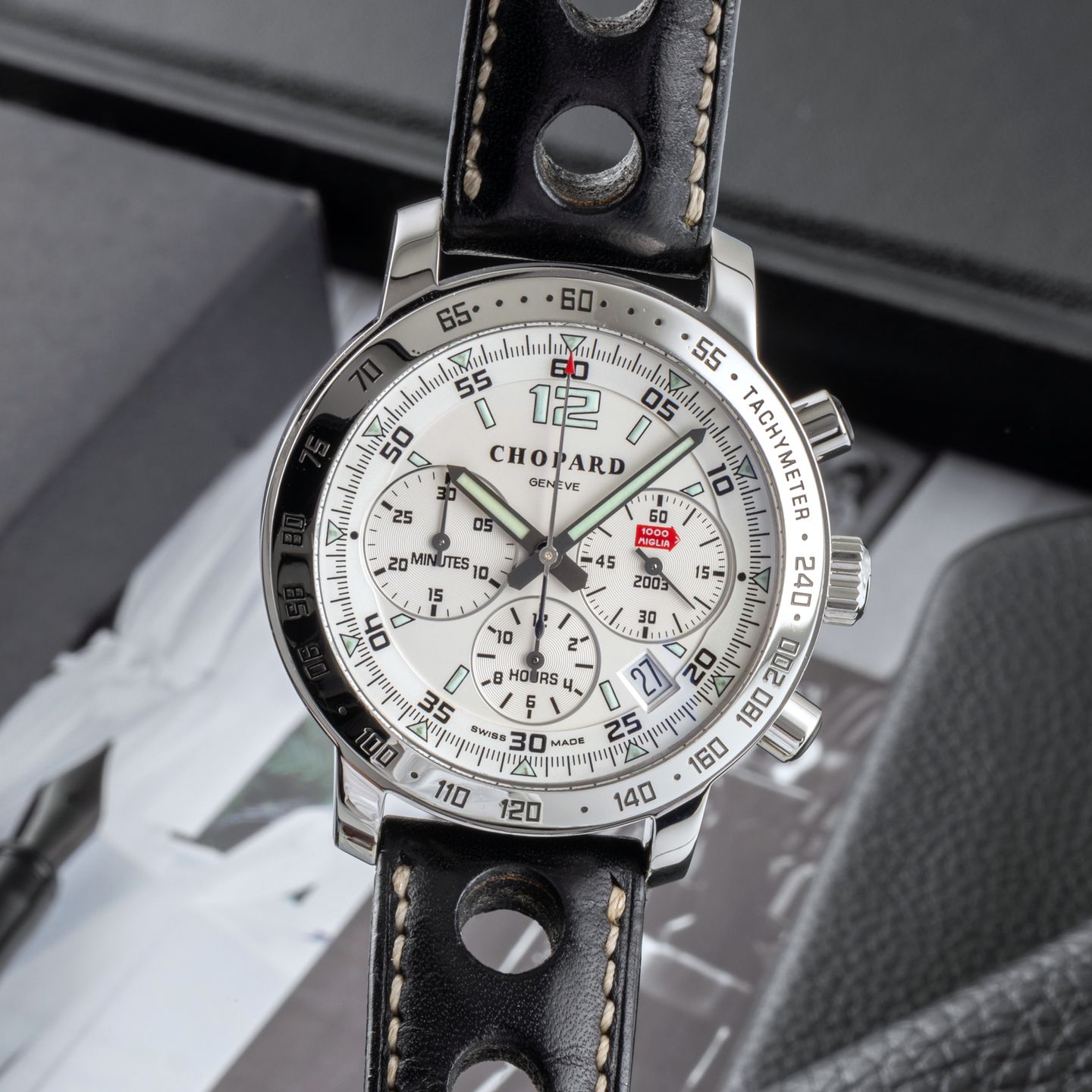 Chopard Mille Miglia 8932 (2003) - Wit wijzerplaat 40mm Staal (3/8)