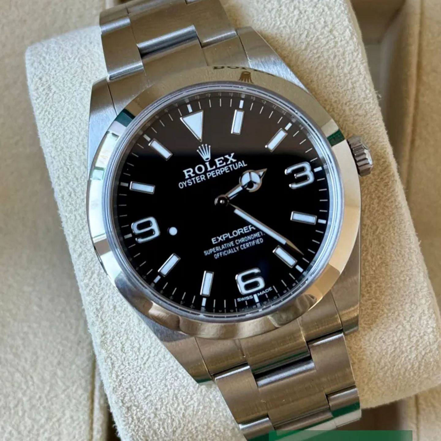 Rolex Explorer 214270 (2018) - Black dial 39 mm Steel case (1/7)