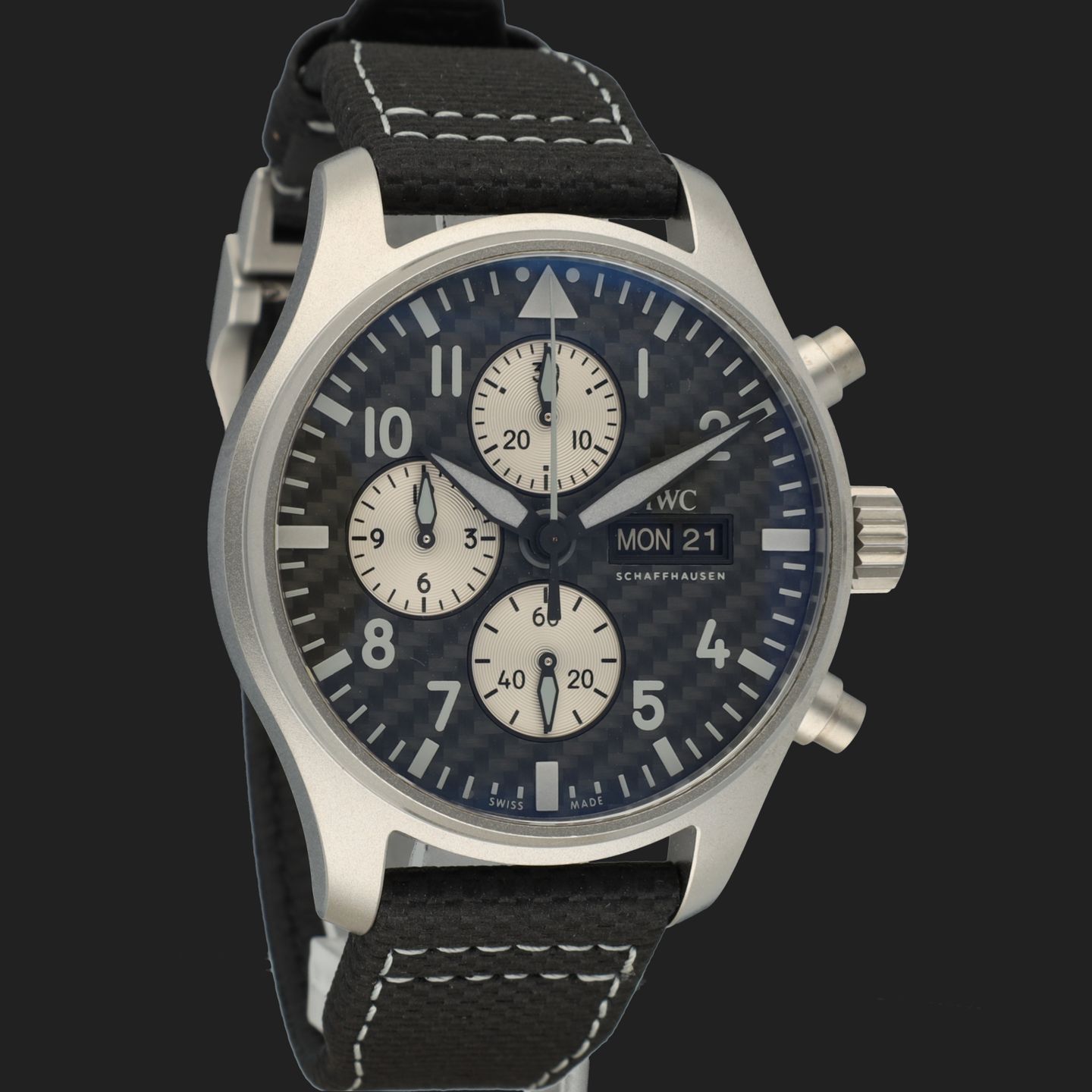 IWC Ingenieur AMG IW377903 (2021) - Zwart wijzerplaat 43mm Titanium (4/8)