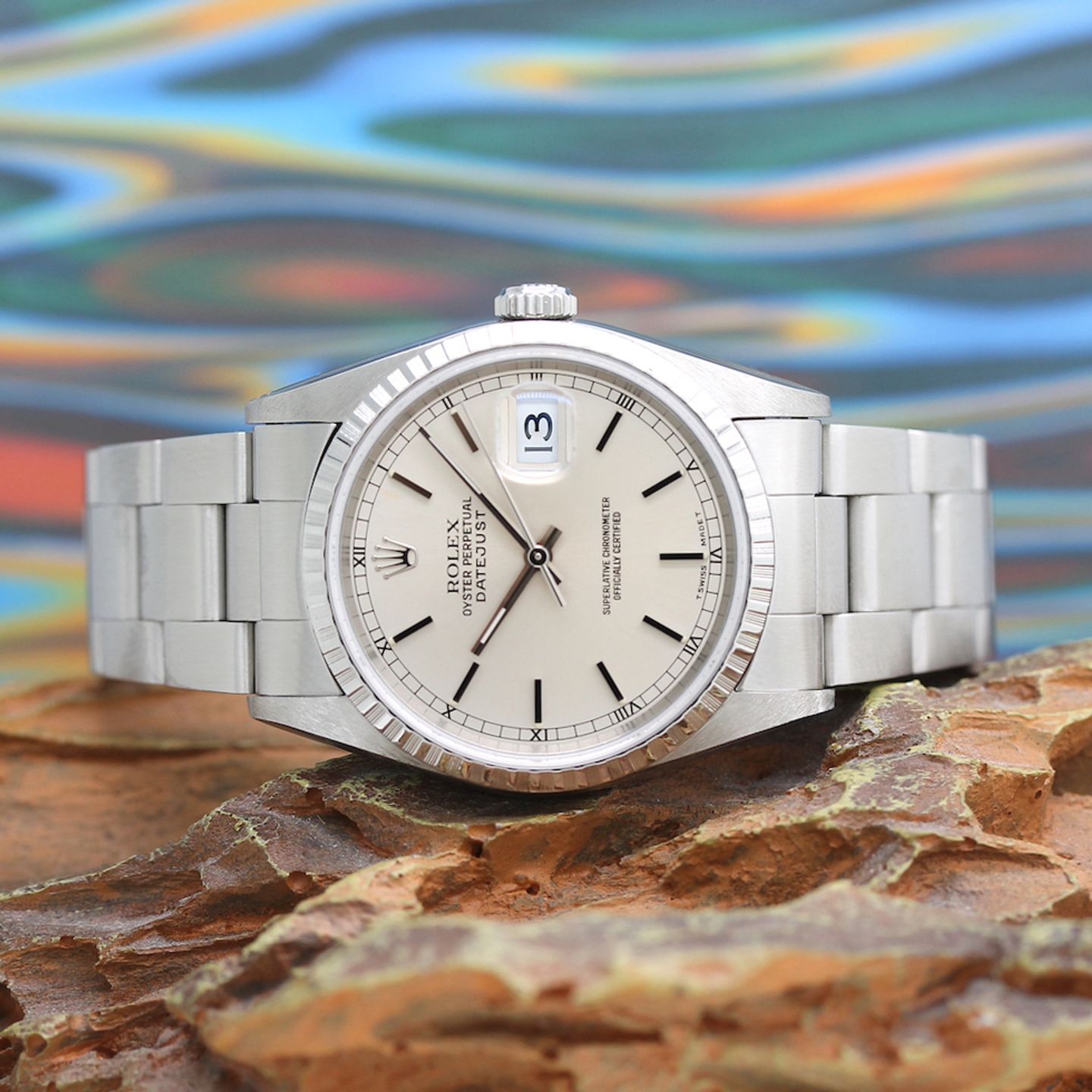 Rolex Datejust 36 16220 (1997) - Silver dial 36 mm Steel case (5/8)