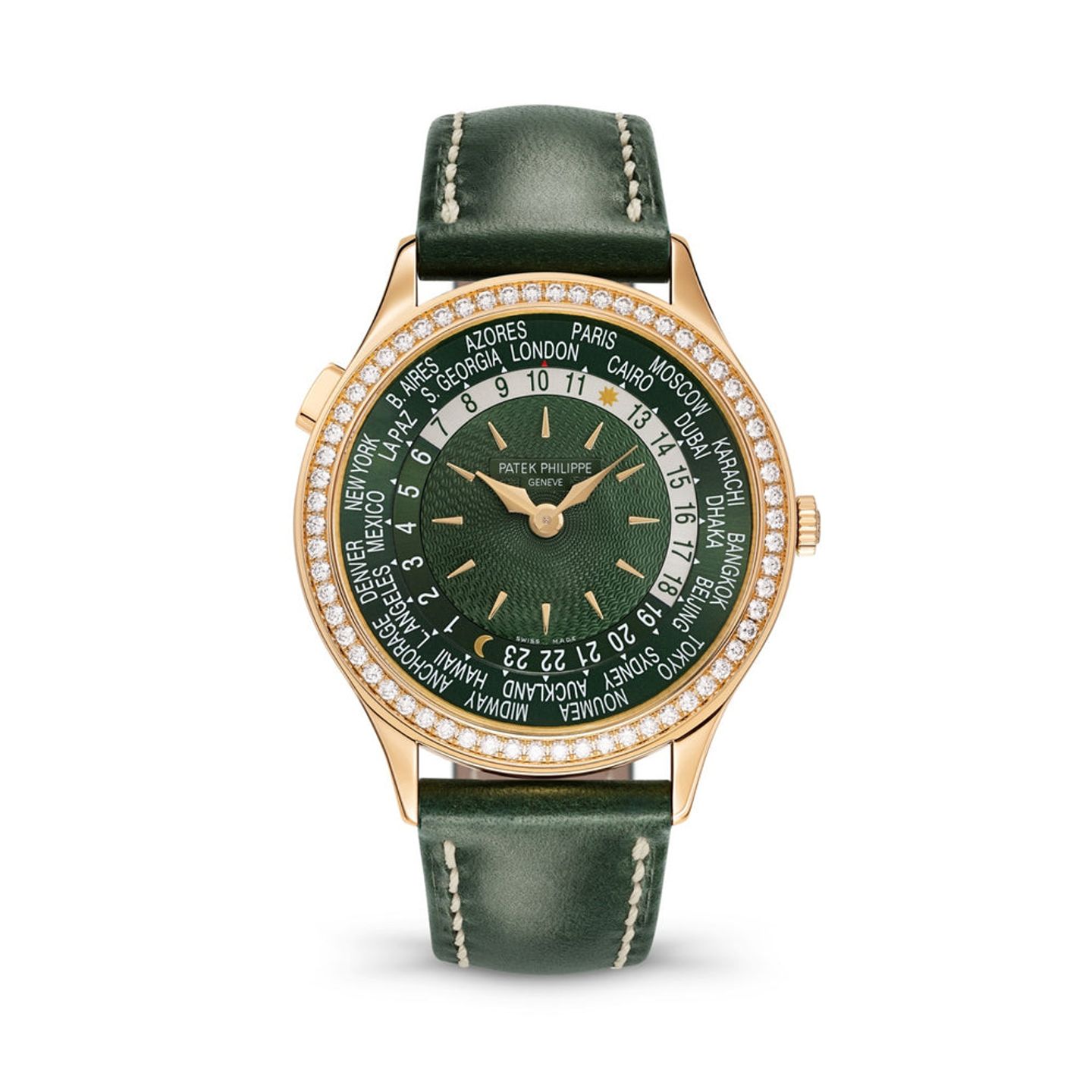 Patek Philippe World Time 7130R-014 (2025) - Green dial 36 mm Rose Gold case (1/1)