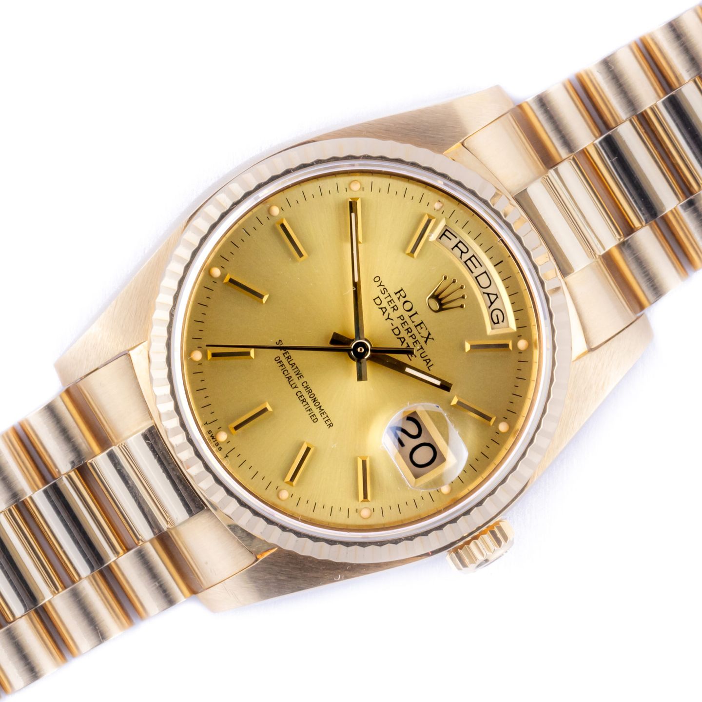 Rolex Day-Date 36 18238 (1995) - Champagne dial 36 mm Yellow Gold case (1/7)