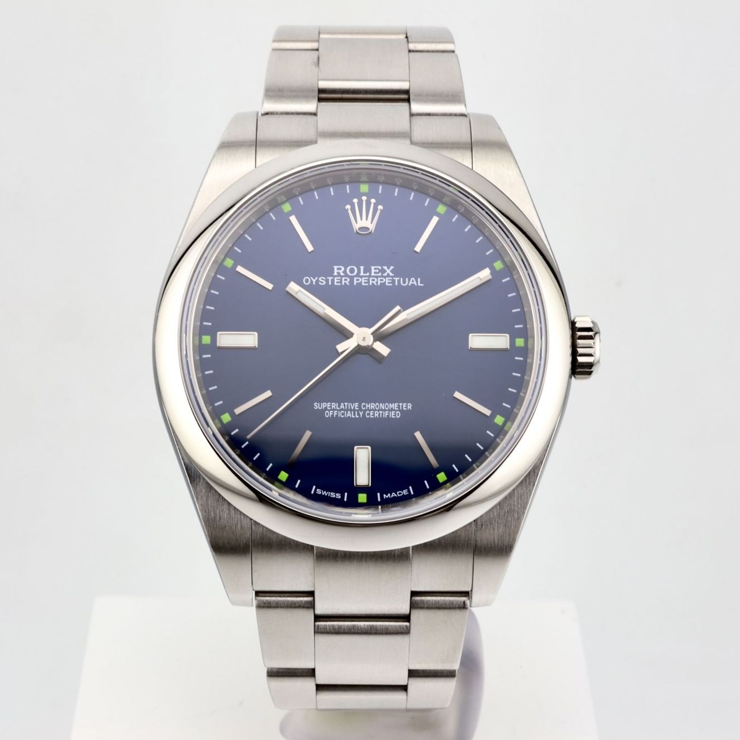 Rolex Oyster Perpetual 39 114300 (2020) - Blue dial 39 mm Steel case (1/2)