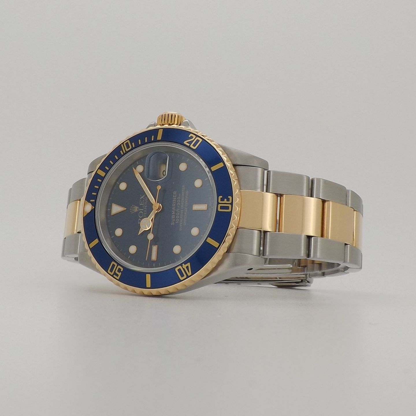 Rolex Submariner Date 16613 (2002) - Blauw wijzerplaat 40mm Goud/Staal (4/8)