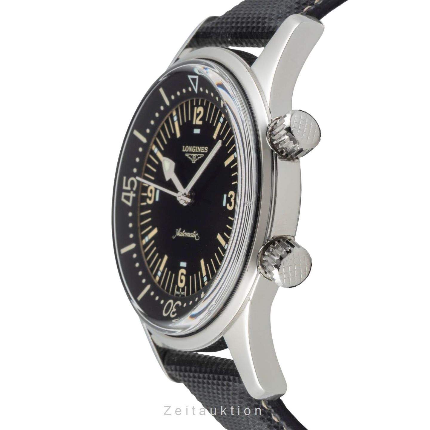 Longines Legend Diver L3.674.4.56.3 (Onbekend (willekeurig serienummer)) - Zwart wijzerplaat 42mm Staal (5/8)