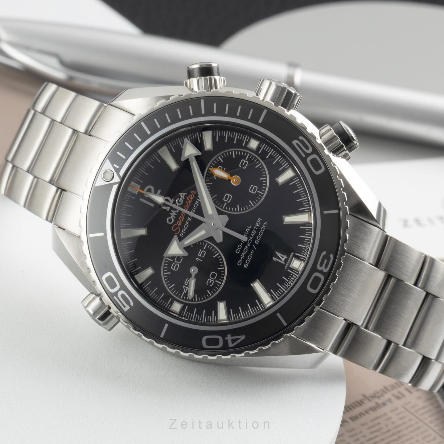 Omega Seamaster Planet Ocean Chronograph 232.30.46.51.01.001 (Onbekend (willekeurig serienummer)) - Zwart wijzerplaat 46mm Staal (2/8)