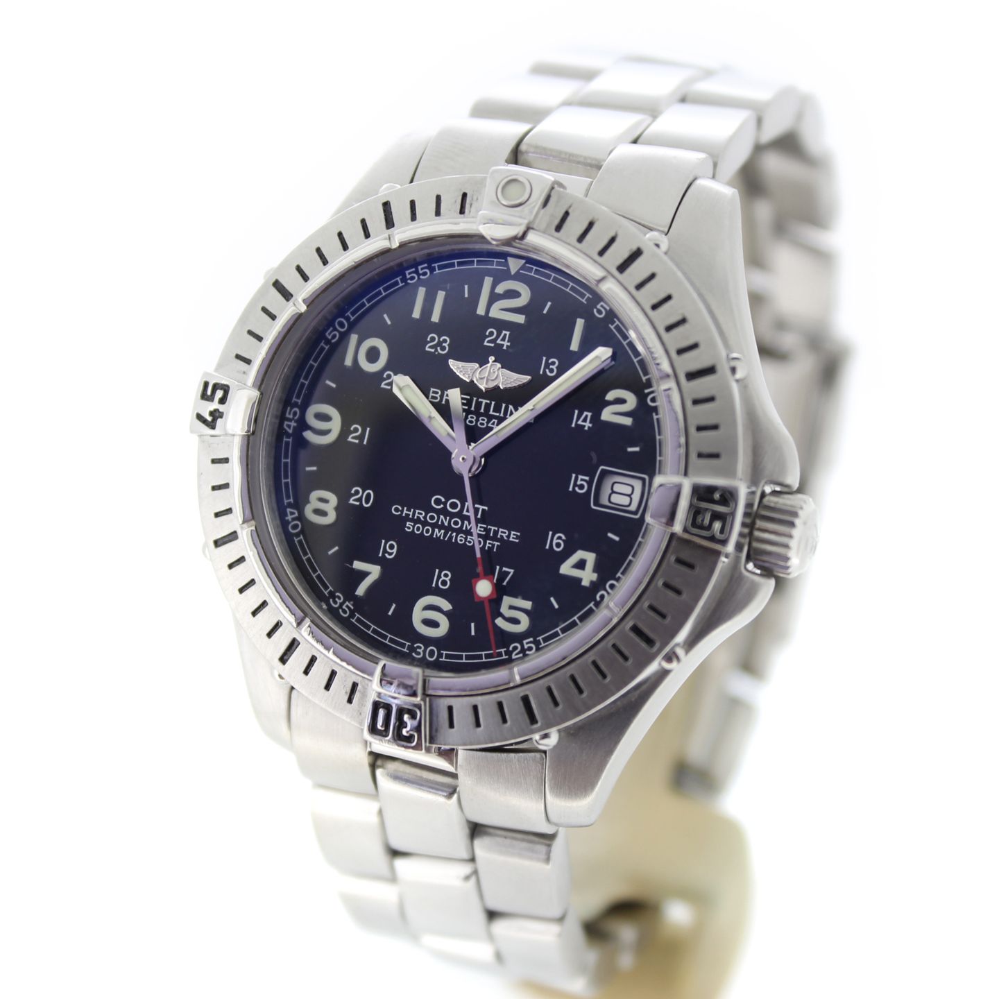 Breitling Colt Quartz A74350 (2004) - Black dial 38 mm Steel case (3/7)