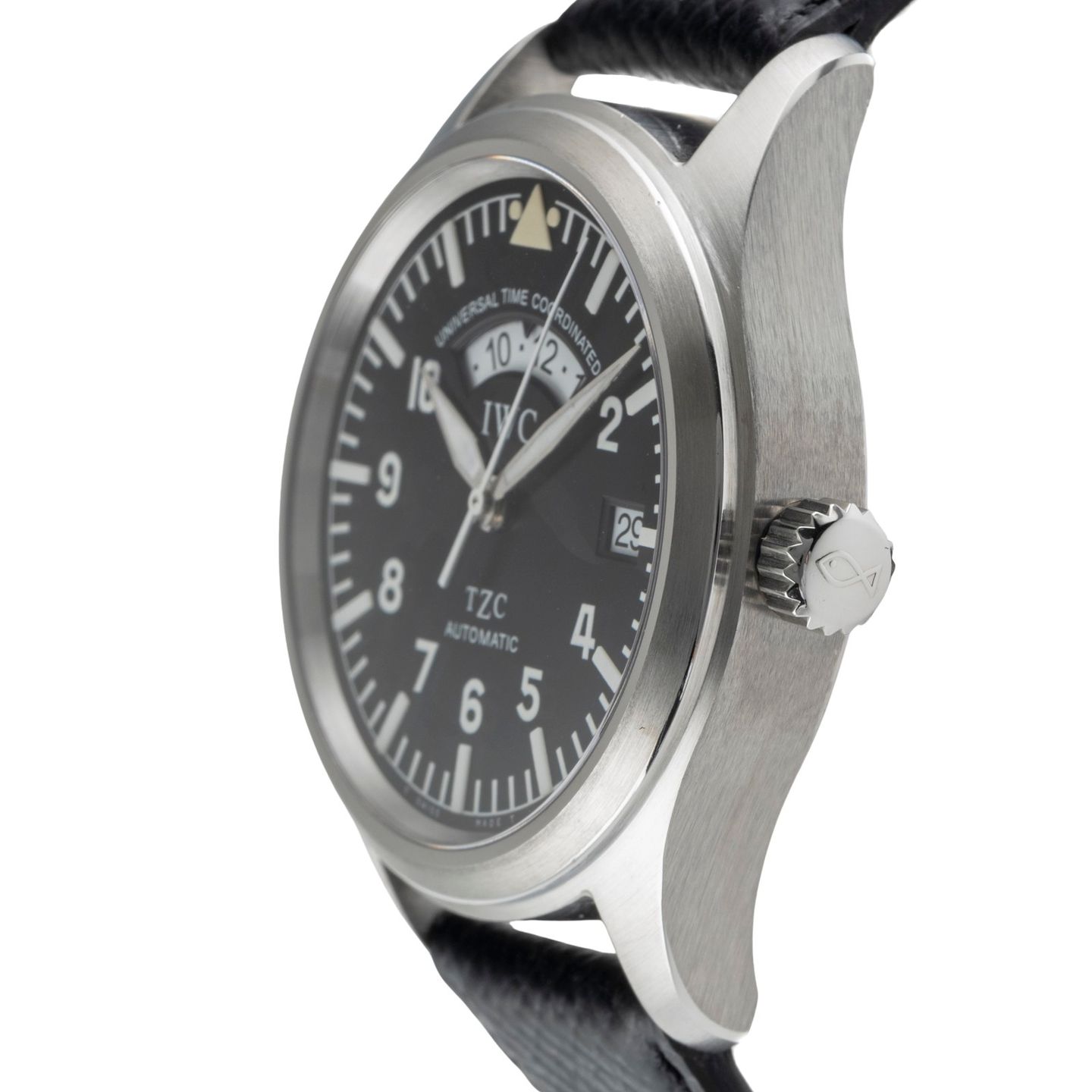 IWC Pilot Spitfire UTC IW325102 (2000) - Zwart wijzerplaat 39mm Staal (6/8)