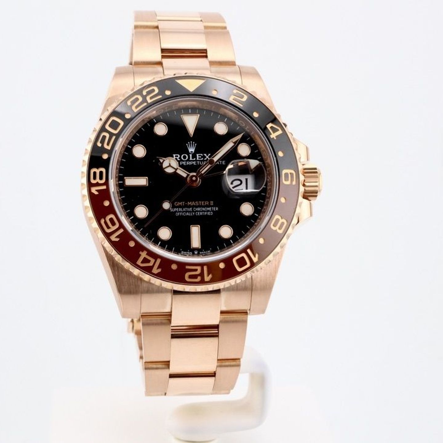 Rolex GMT-Master II 126715CHNR (2021) - Black dial 40 mm Rose Gold case (1/8)