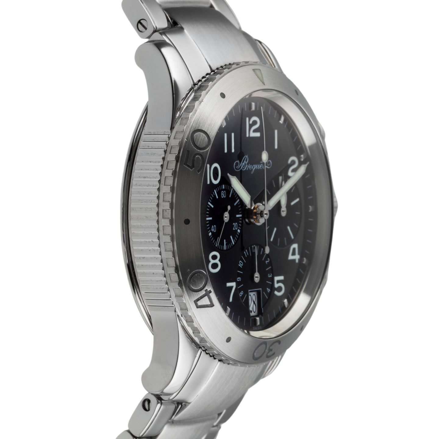 Breguet Type XX - XXI - XXII 3820ST/H2/SW9 (Onbekend (willekeurig serienummer)) - Zwart wijzerplaat 40mm Staal (7/8)