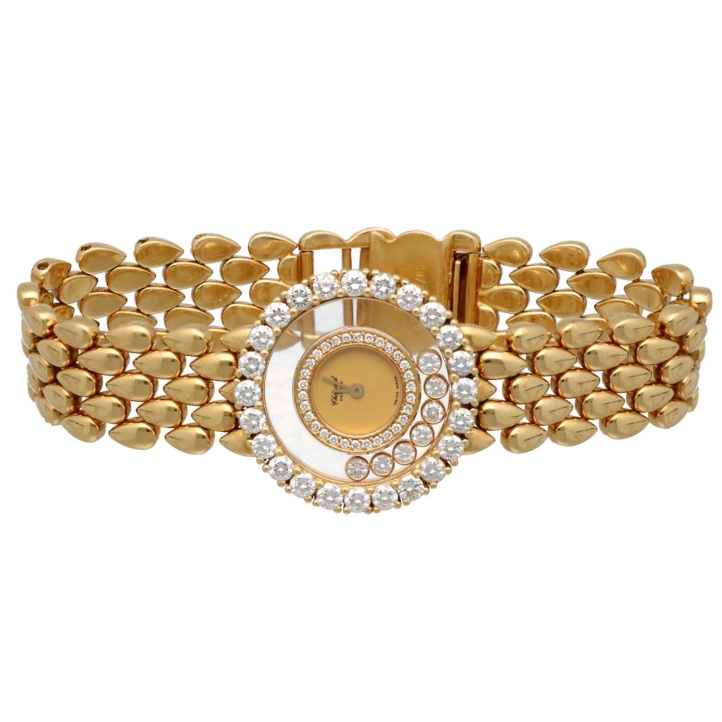 Chopard Happy Diamonds 20/5458 (1990) - Gold dial 27 mm Yellow Gold case (23/24)