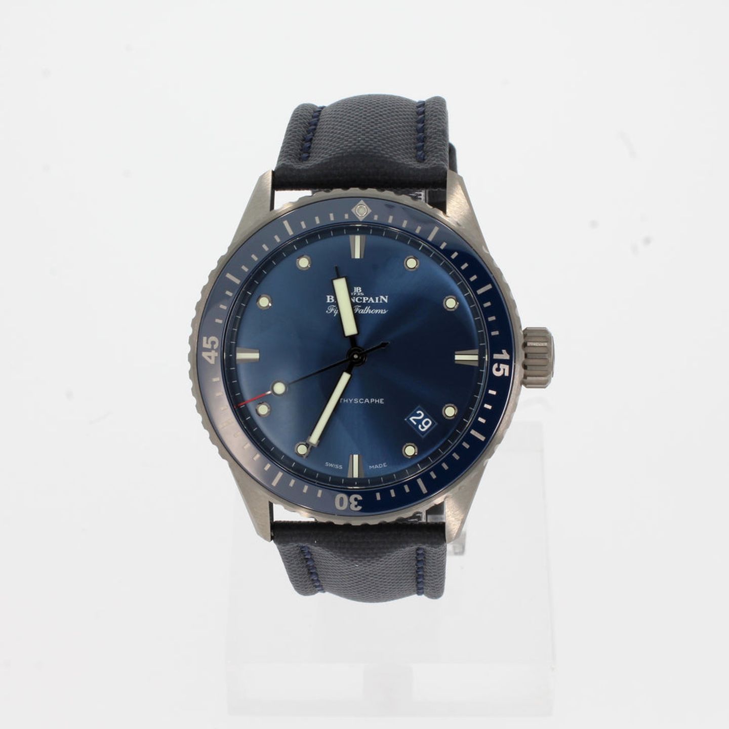 Blancpain Fifty Fathoms Bathyscaphe 5000-0240-O52A (2025) - Blue dial 44 mm Ceramic case (5/5)