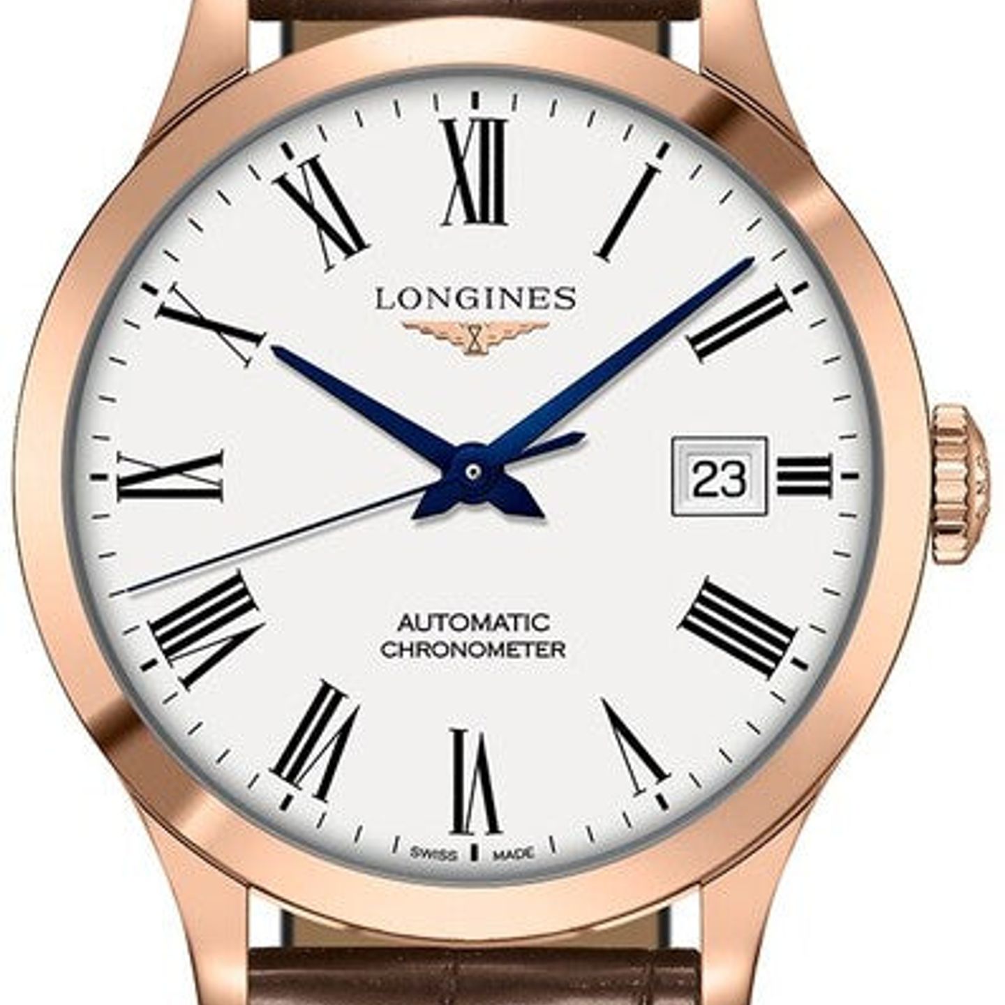 Longines Record L2.820.8.11.2 (2026) - White dial 39 mm Rose Gold case (1/1)