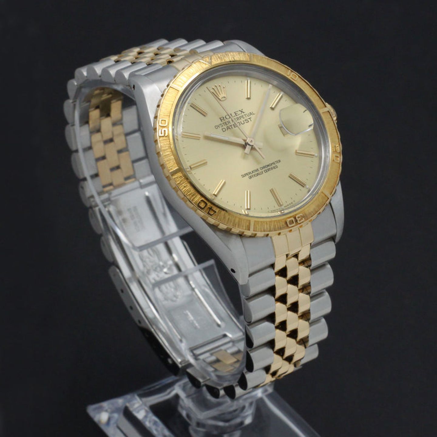 Rolex Datejust Turn-O-Graph 16253 (1976) - Champagne dial 36 mm Gold/Steel case (4/7)