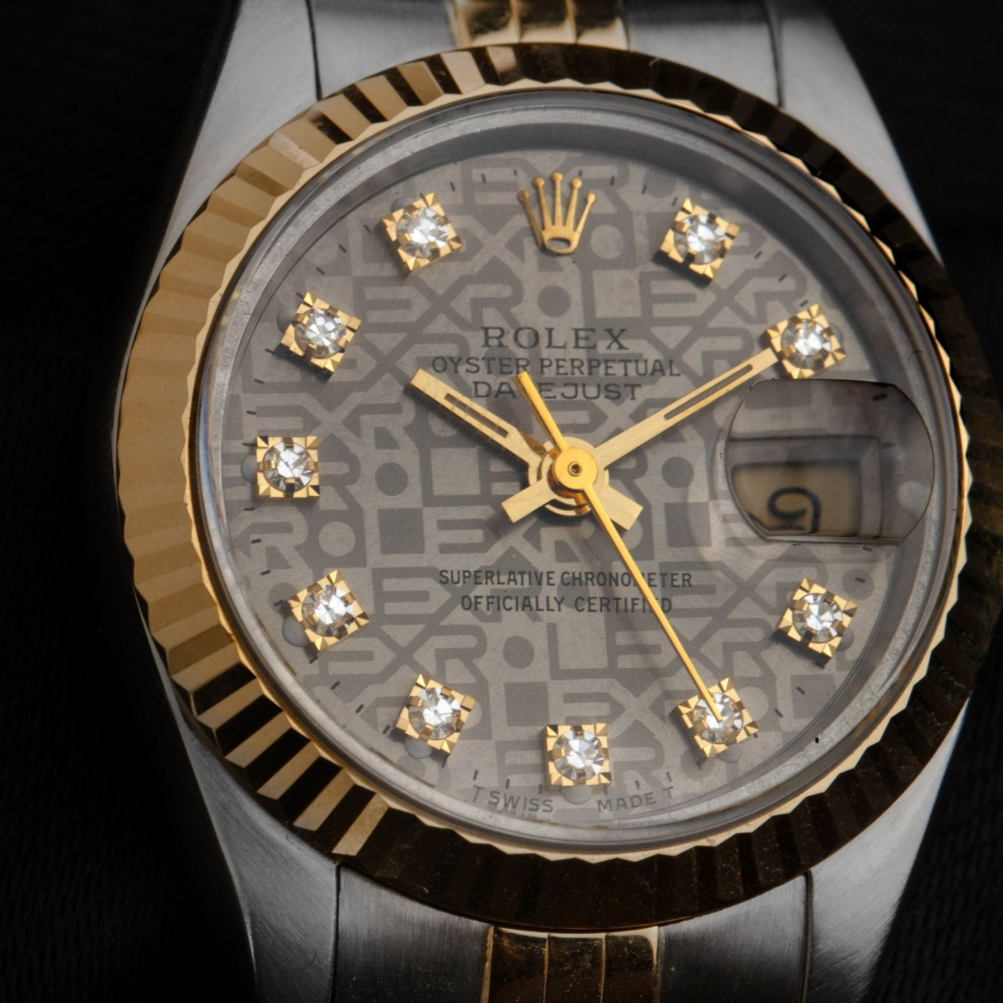 Rolex Lady-Datejust 69173 (1984) - Grey dial 26 mm Gold/Steel case (3/8)