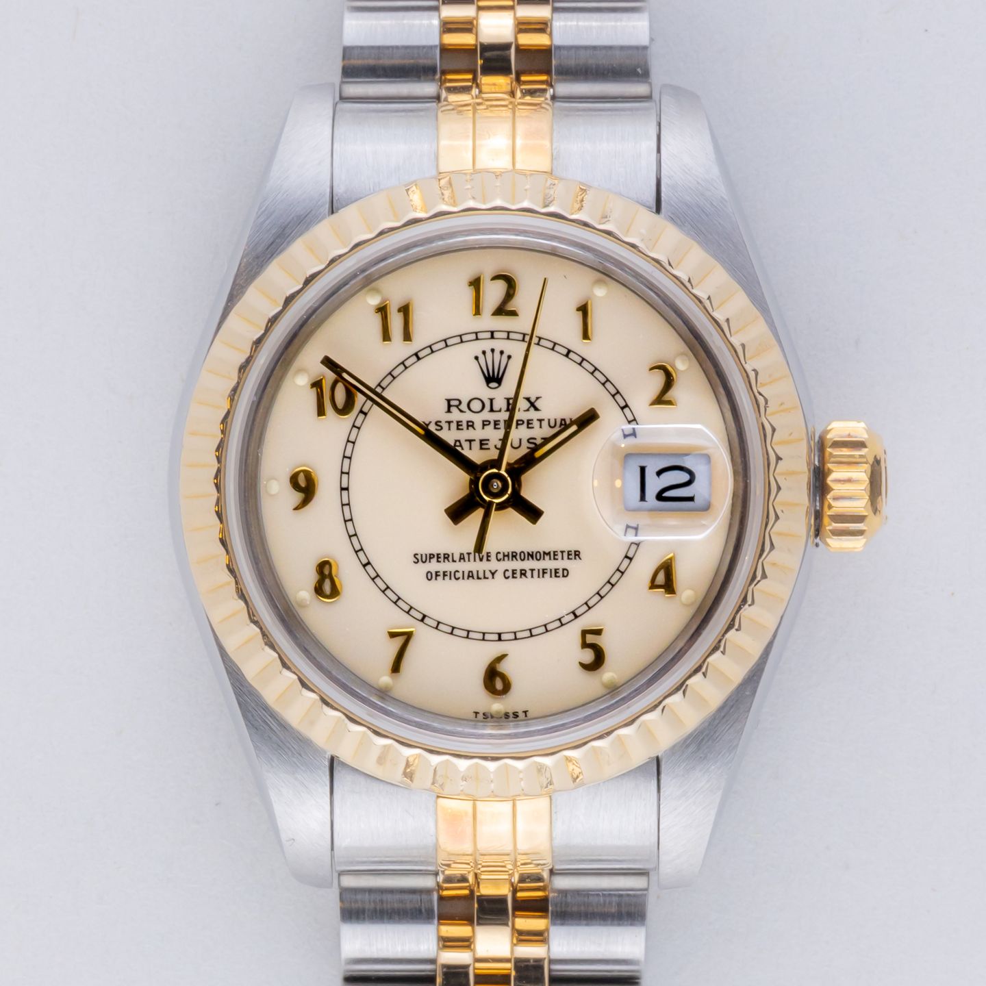 Rolex Lady-Datejust 69173 (1966) - Beige wijzerplaat 26mm Goud/Staal (3/8)