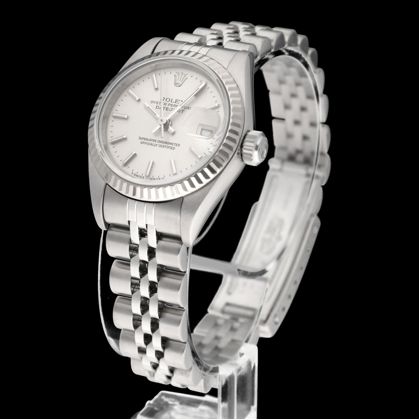 Rolex Lady-Datejust 69174 (1998) - Zilver wijzerplaat 26mm Staal (5/8)