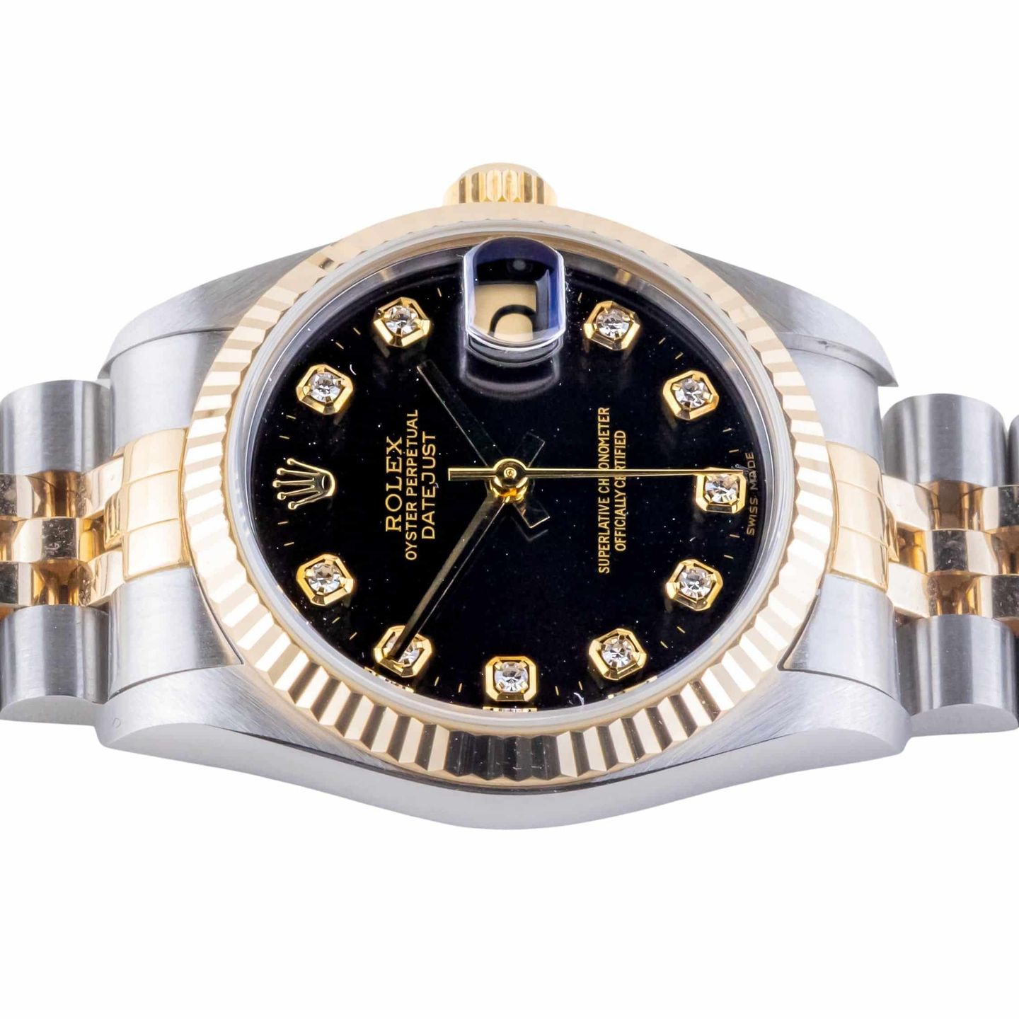 Rolex Datejust 31 68273 (1993) - Black dial 31 mm Gold/Steel case (5/8)