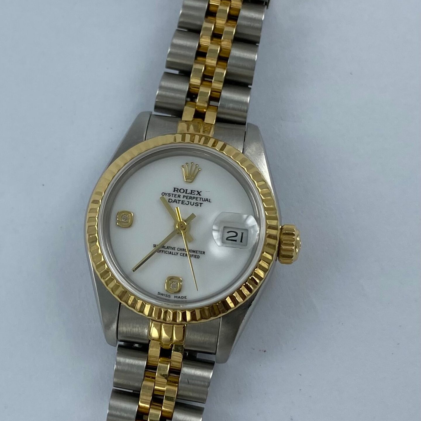 Rolex Lady-Datejust 6917 (1986) - White dial 26 mm Gold/Steel case (4/8)