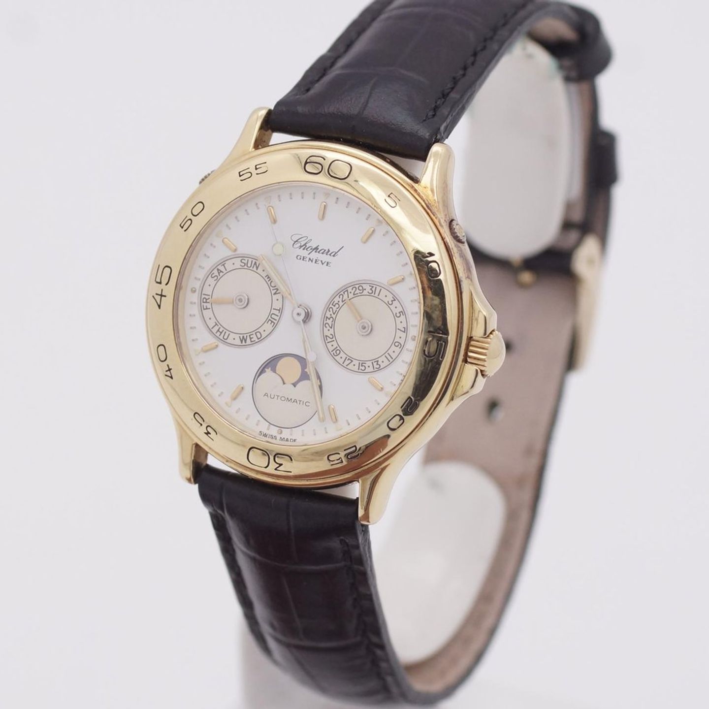 Chopard Vintage 1162 (Unknown (random serial)) - White dial 34 mm Yellow Gold case (4/8)