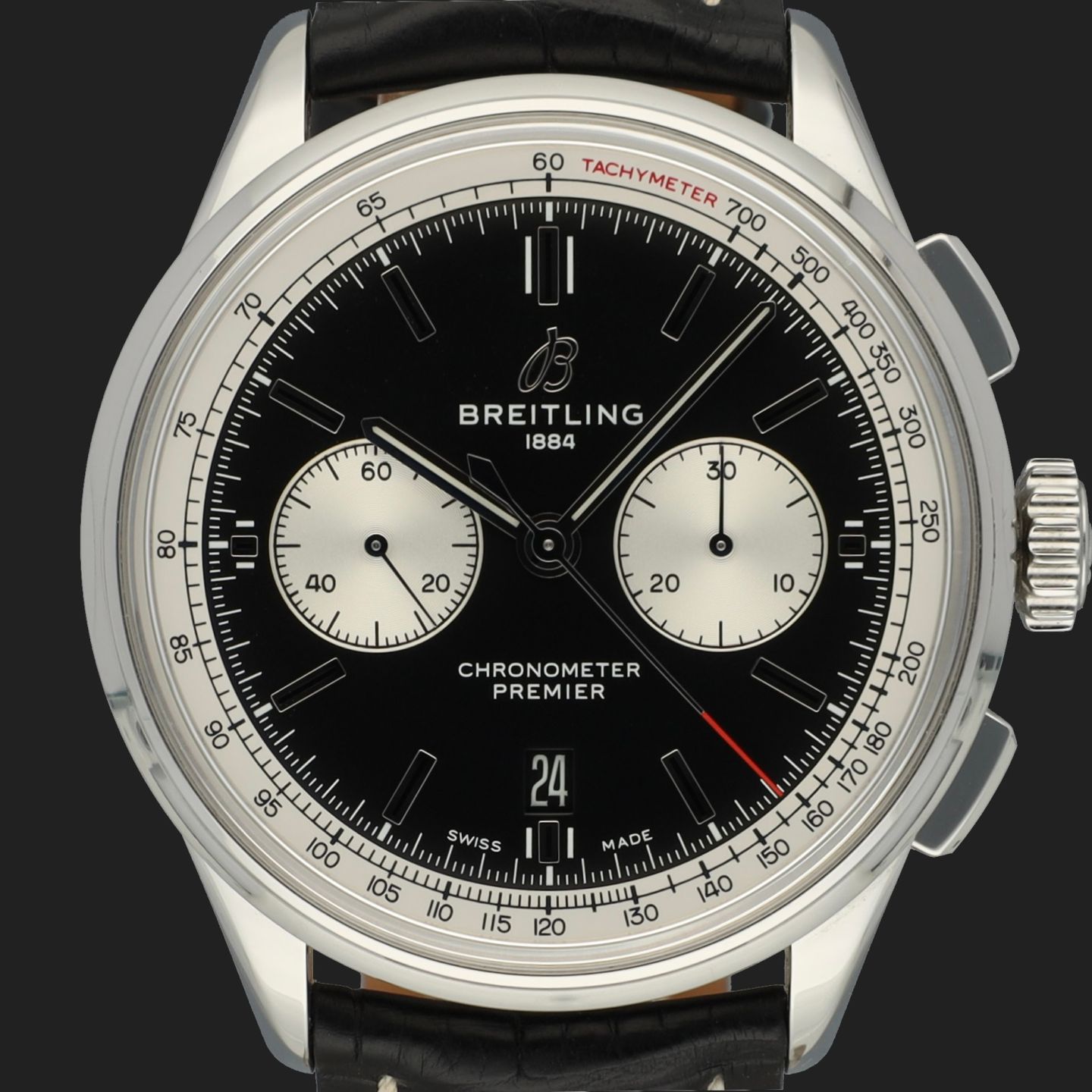 Breitling Premier AB0118371B1P2 (2021) - Zwart wijzerplaat 42mm Staal (2/8)