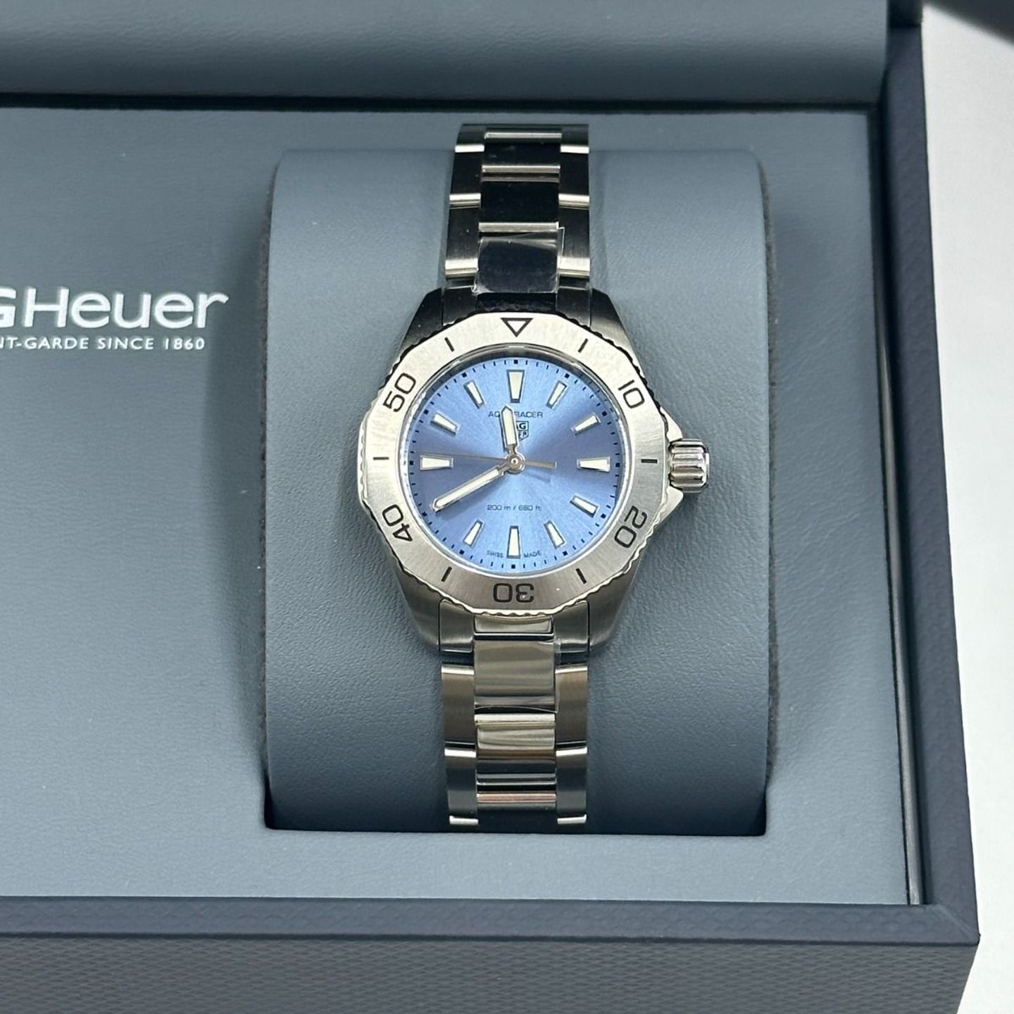 TAG Heuer Aquaracer Lady WBP1415.BA0622 (2023) - Blauw wijzerplaat 30mm Staal (4/8)