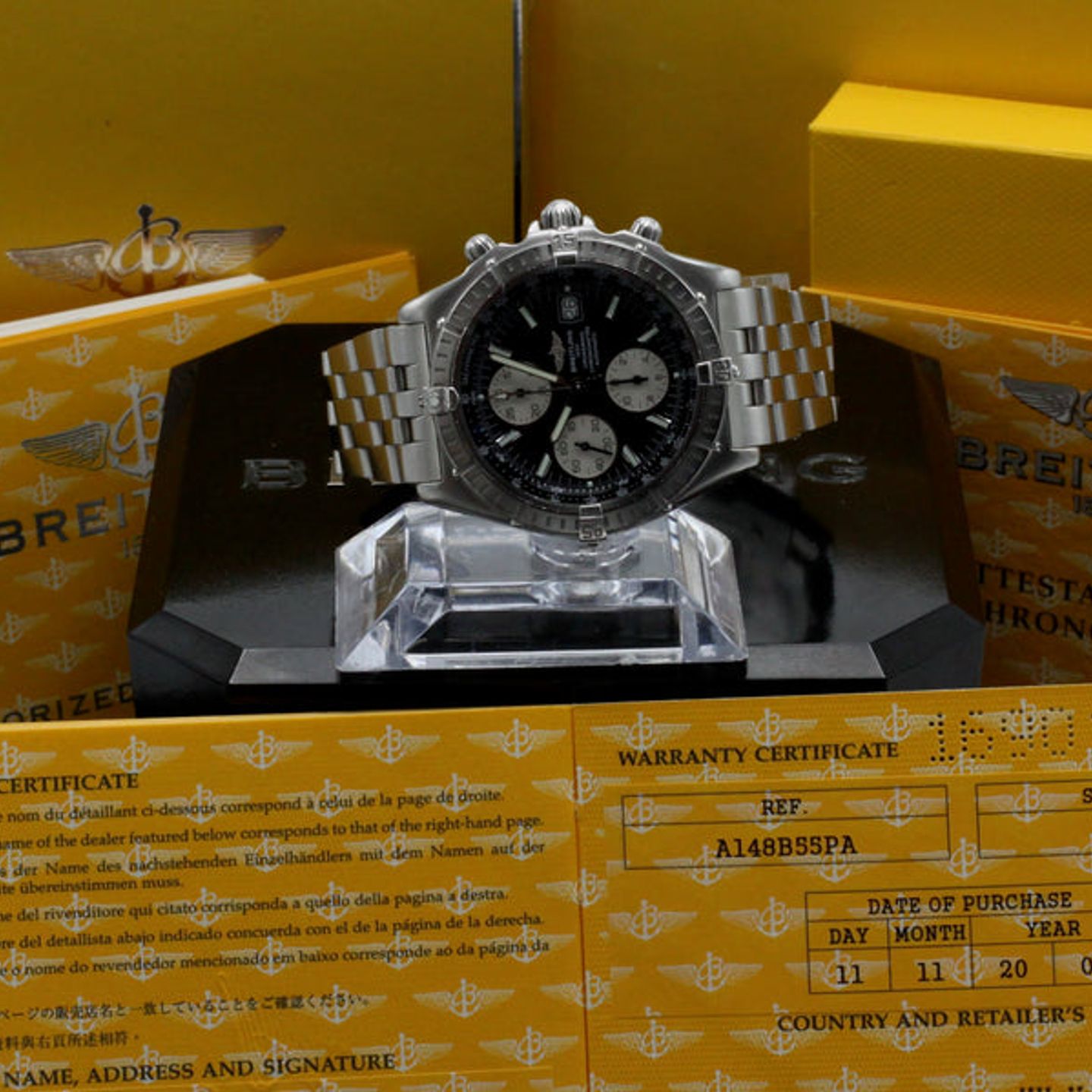 Breitling Crosswind Racing A13355 (2002) - Zwart wijzerplaat 43mm Staal (3/7)