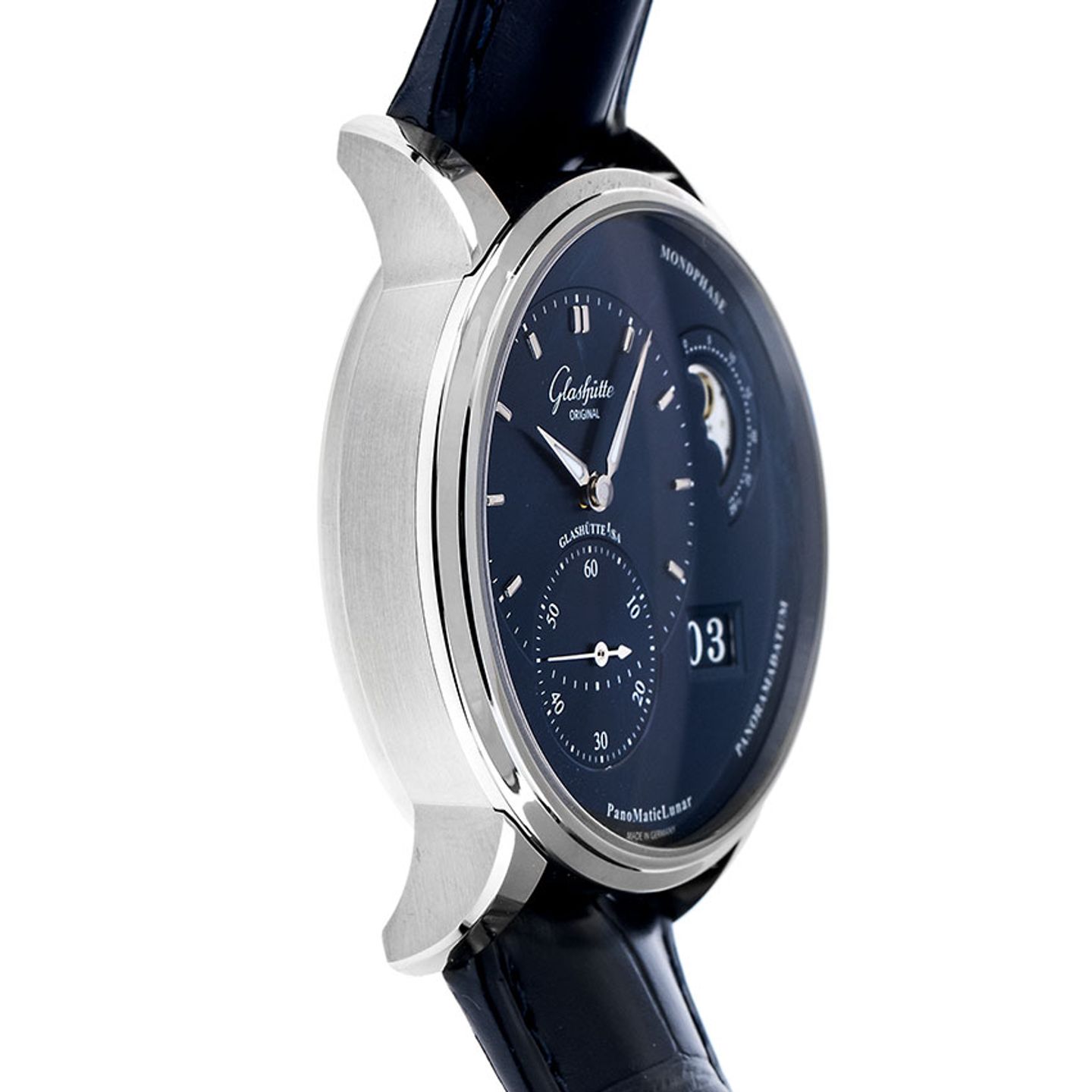 Glashütte Original PanoMaticLunar 1-90-02-46-32-61 (2025) - Blauw wijzerplaat 40mm Staal (5/7)