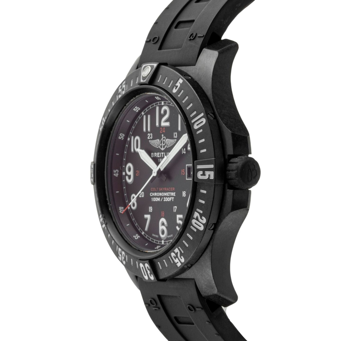 Breitling Colt Skyracer X74320E4/BF87 (Unknown (random serial)) - Black dial 45 mm Plastic case (7/8)