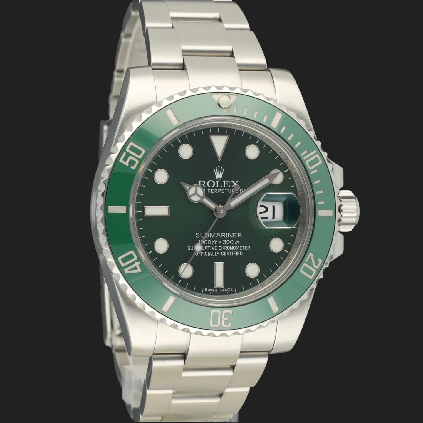 Rolex Submariner Date 116610LV (2016) - Green dial 40 mm Steel case (4/8)