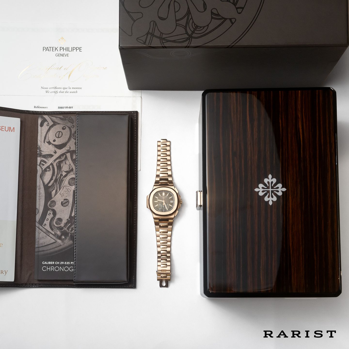 Patek Philippe Nautilus 5980/1R-001 (Unknown (random serial)) - Black dial 41 mm Rose Gold case (6/7)