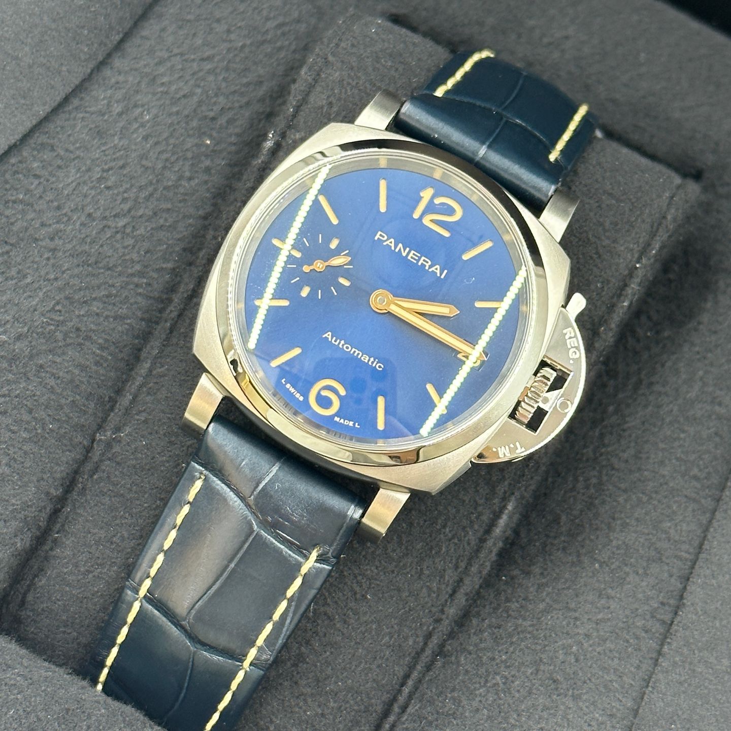 Panerai Luminor Due PAM00926 (2023) - Blauw wijzerplaat 38mm Titanium (5/8)