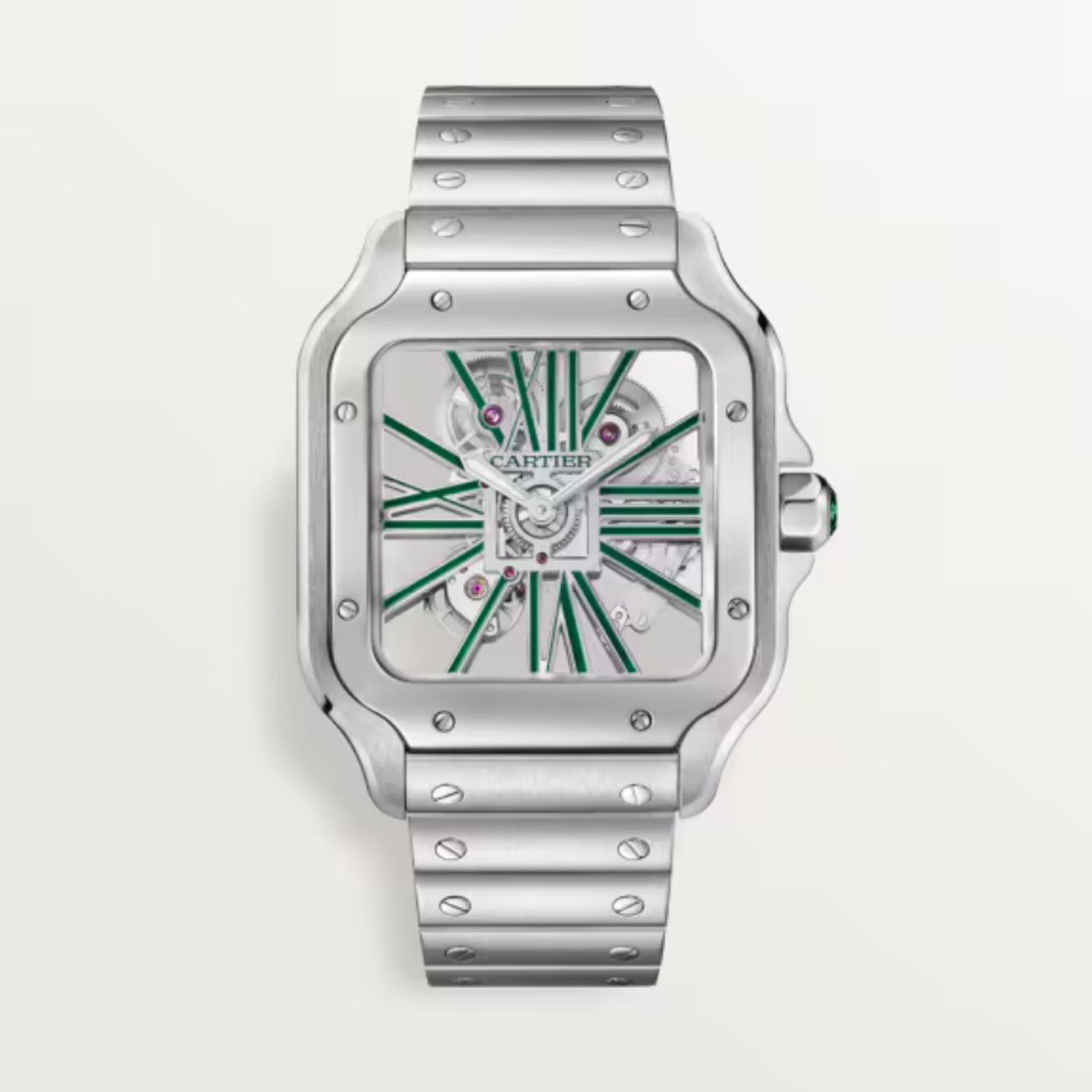 Cartier Santos WHSA0028 (2022) - Groen wijzerplaat 48mm Staal (1/1)