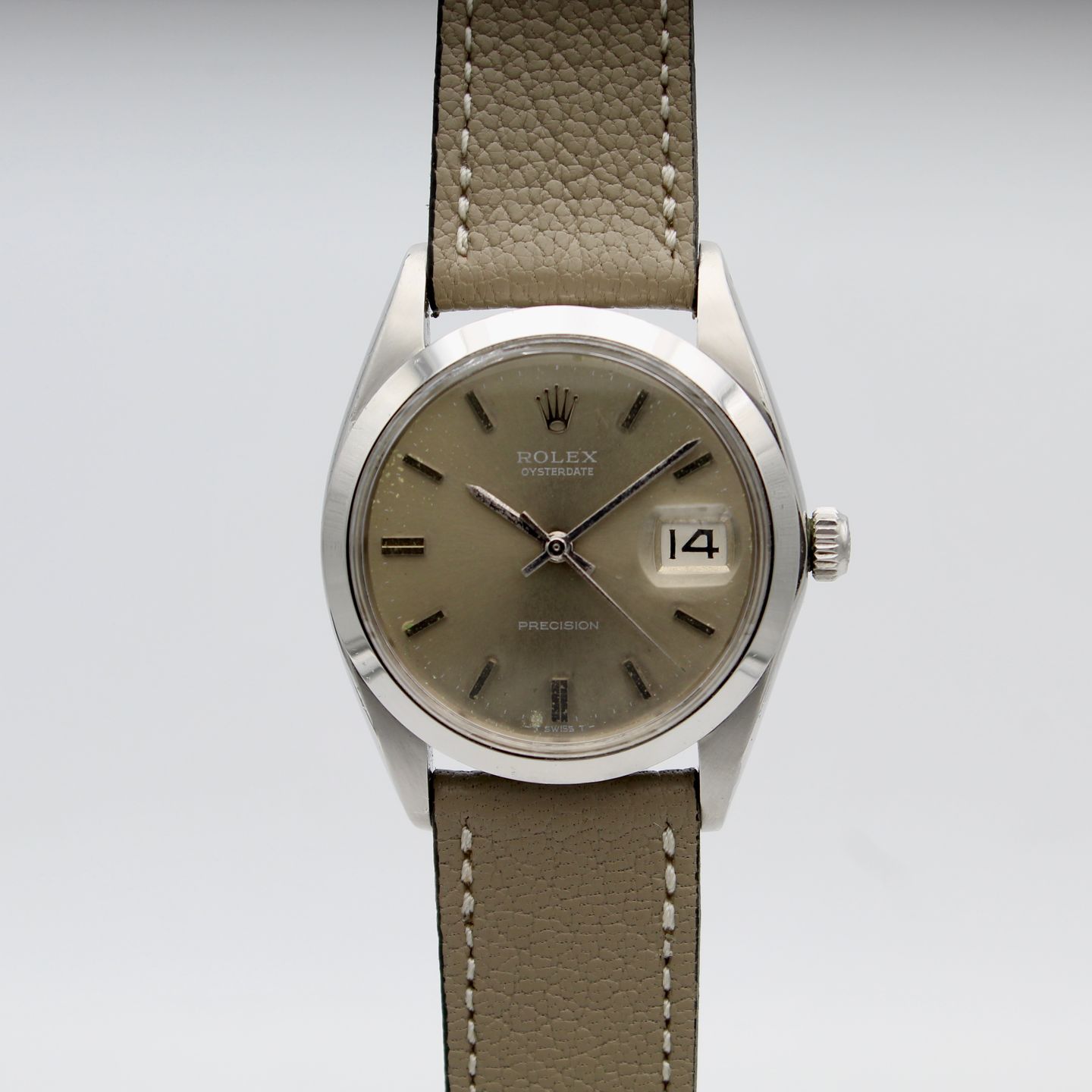 Rolex Oyster Precision 6694 (1969) - Grey dial 40 mm Steel case (1/8)