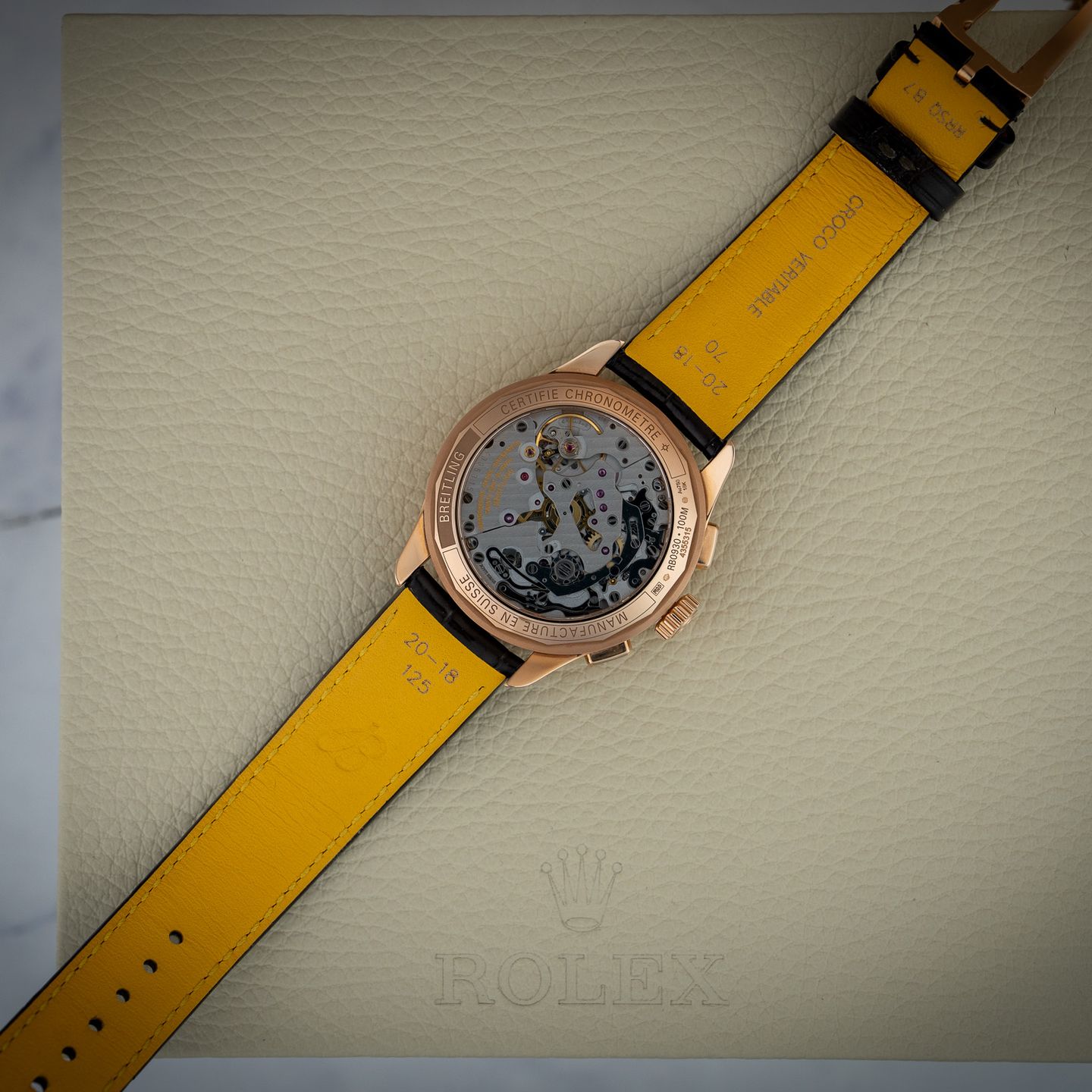 Breitling Premier RB0930371G1P1 (2022) - Silver dial 40 mm Red Gold case (8/8)